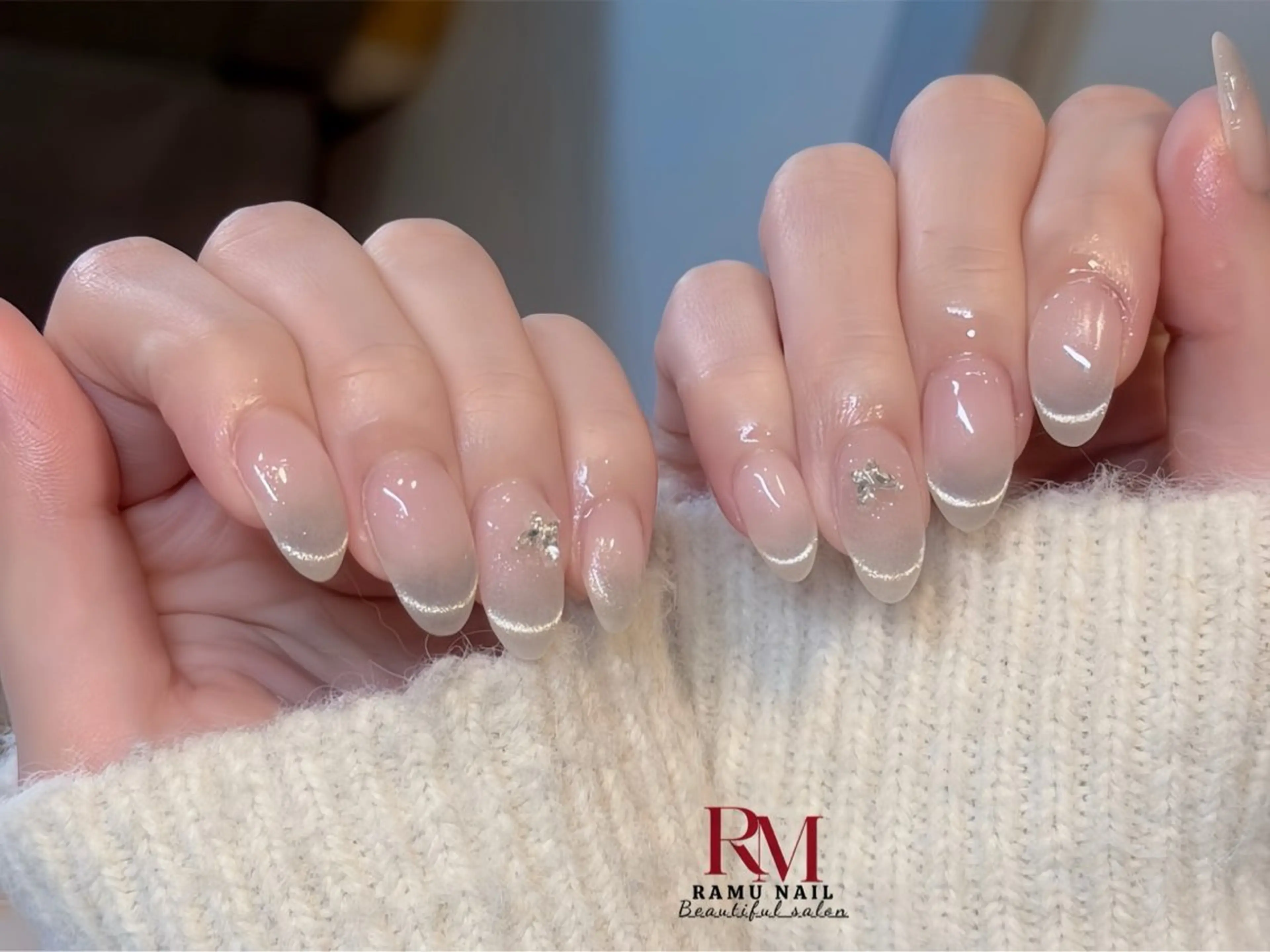 ネイル キラキラネイル マグネットネイル ミラーネイル ピンク ストーンネイル ハンドネイル RAMU Nail 恵比寿店のネイルデザイン