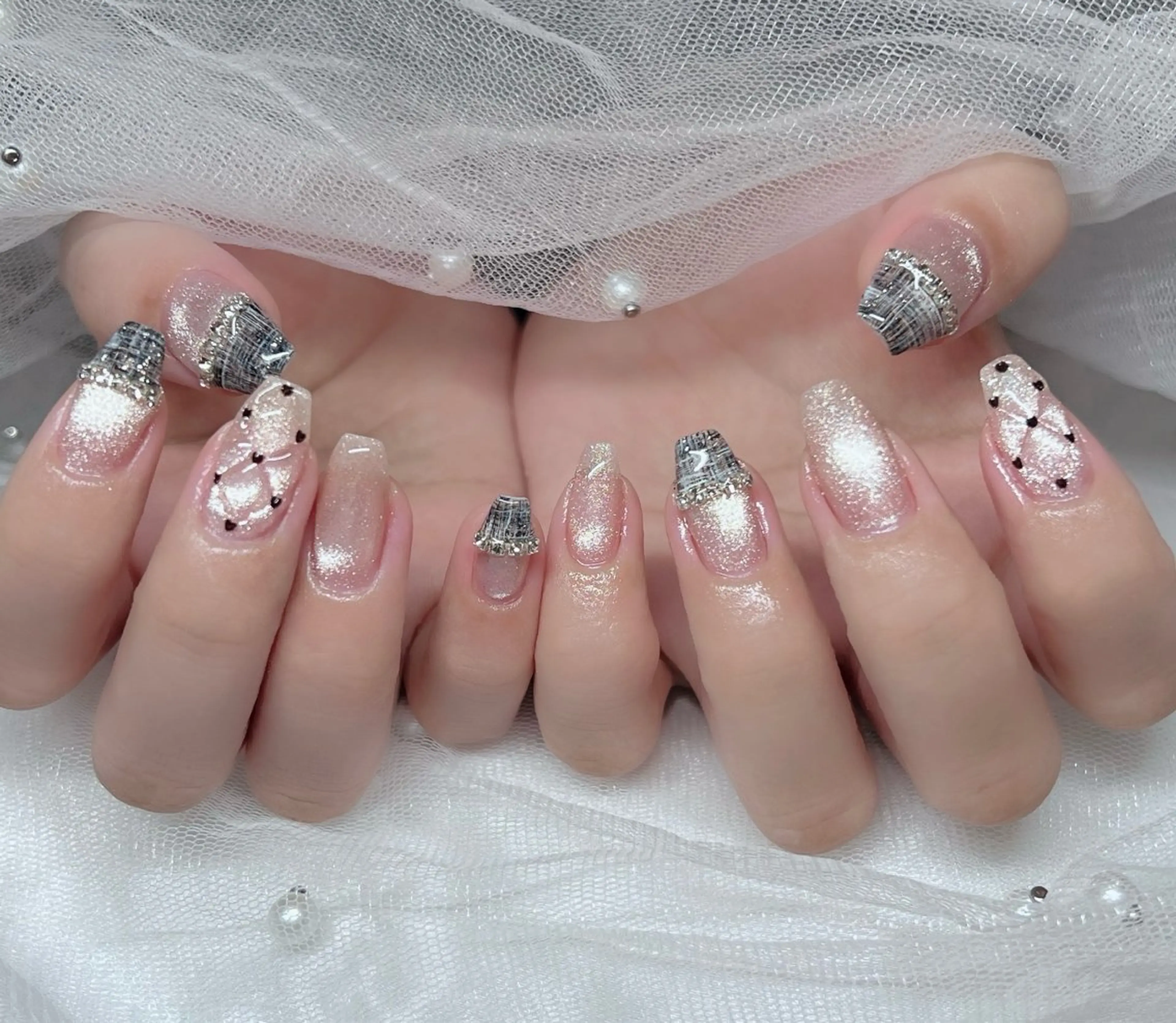 ネイル 🎀PG🩵 ネイルサロンのネイルデザイン