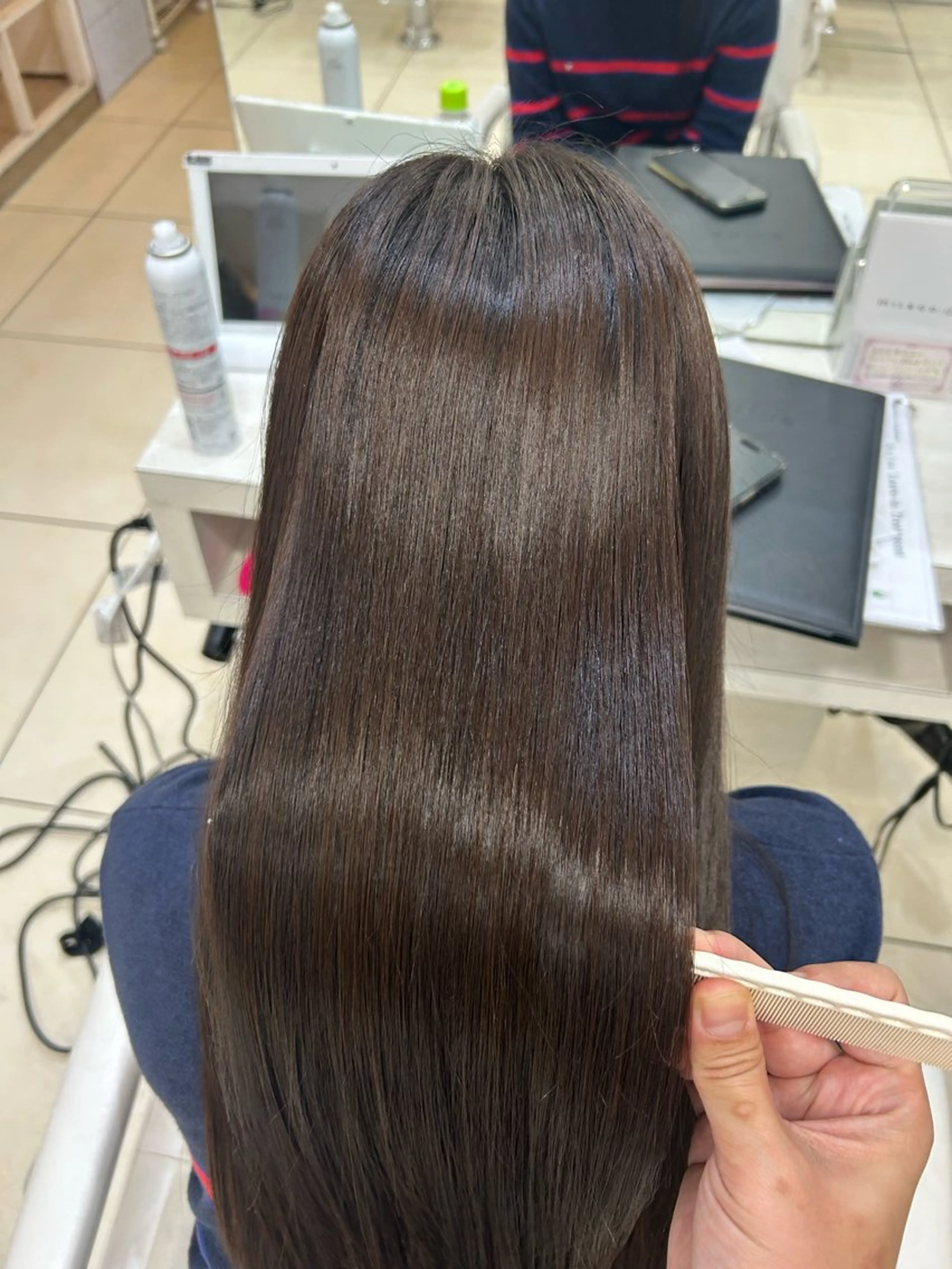 ロング カット 縮毛矯正 【髪質改善カラー】 瀧田嵐士🇰🇷のヘアスタイル