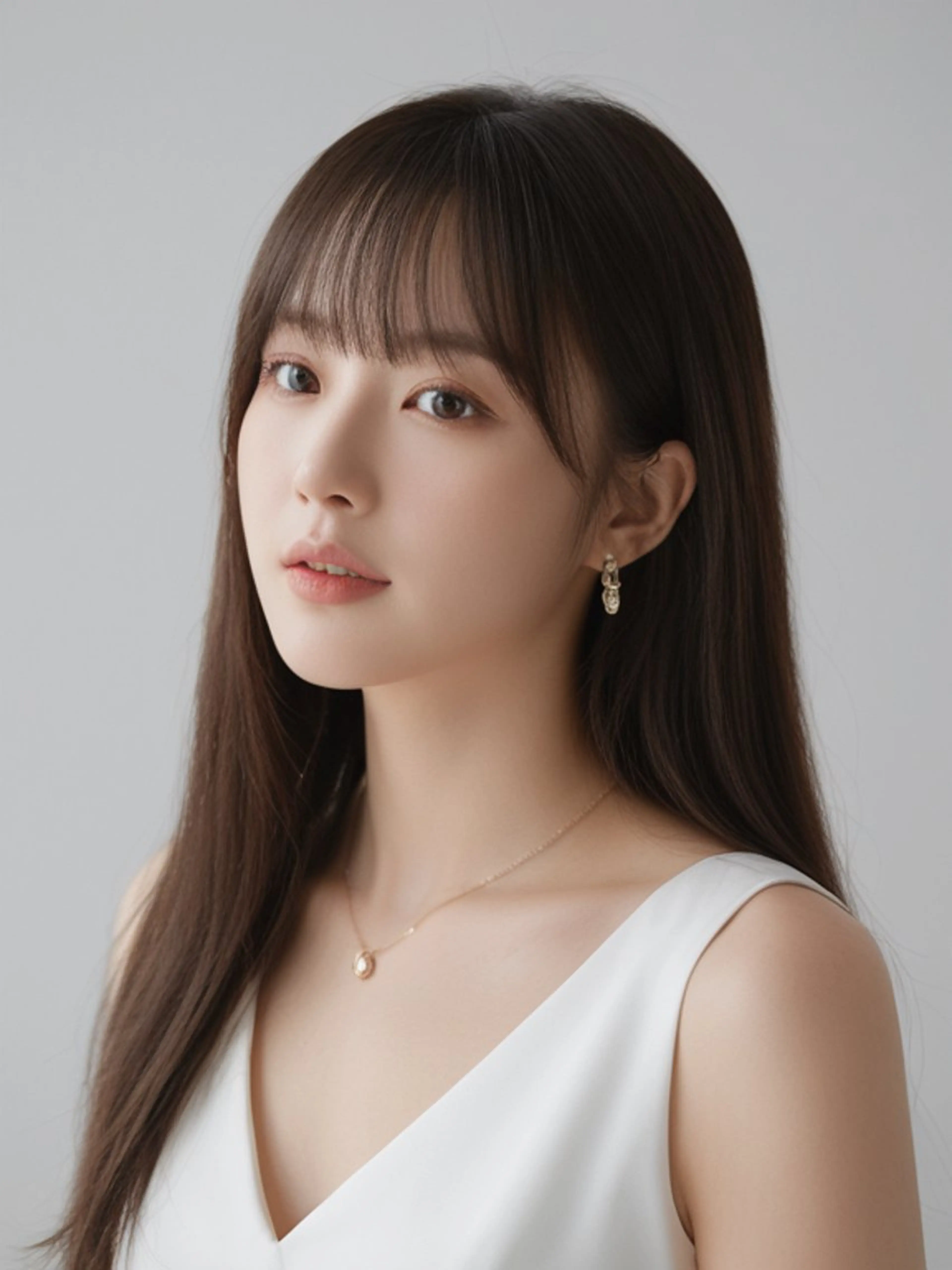 ロング くびれヘア 韓国風ヘア レイヤーカット シースルーバング 新宿/韓国レイヤー/ 顔まわり/メンズヘアのヘアスタイル