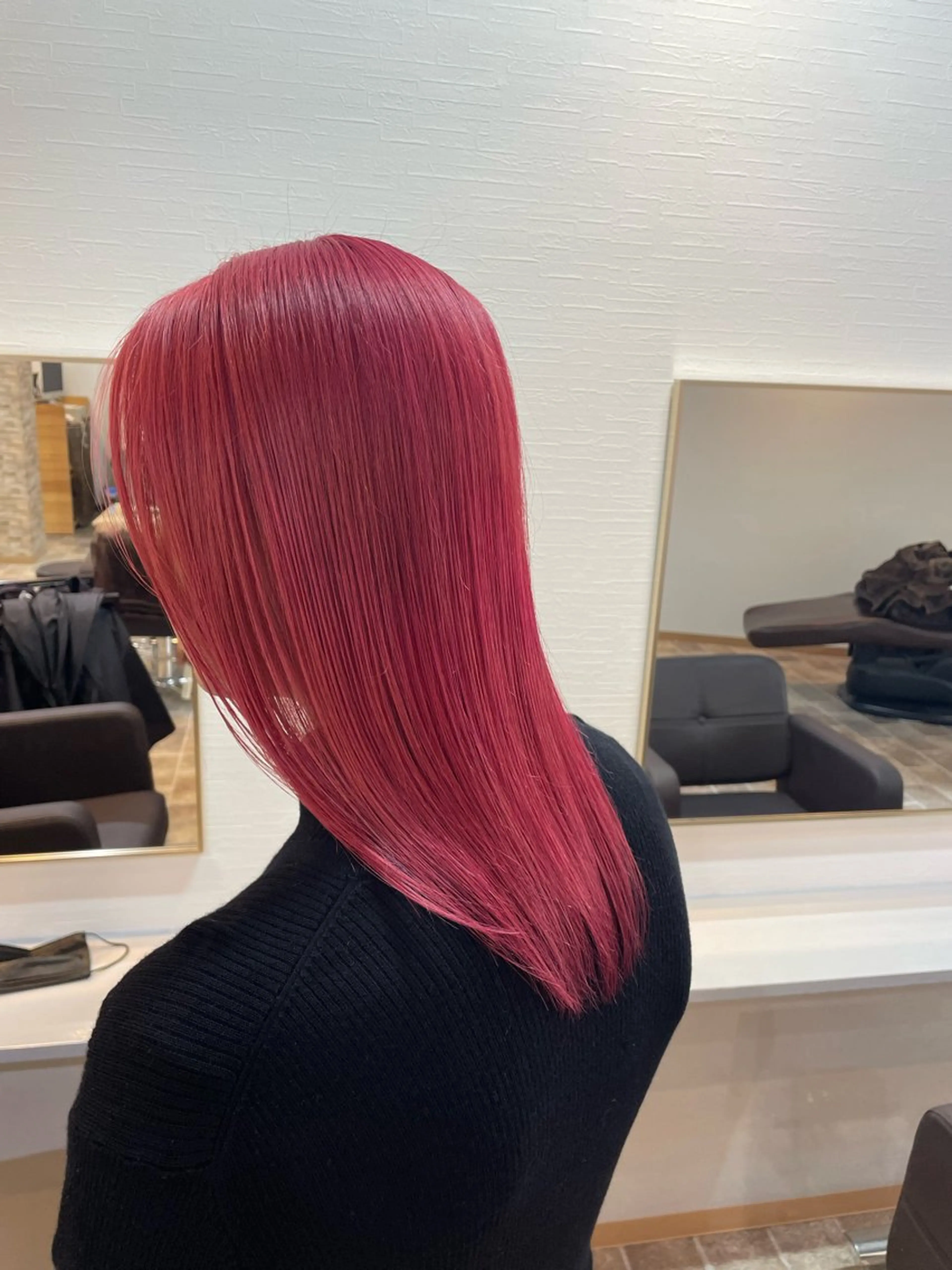 ロング カラー ピンクカラー ヘアカラー Ammi hair所属・YUI/ ブリーチカラー🌷のヘアスタイル