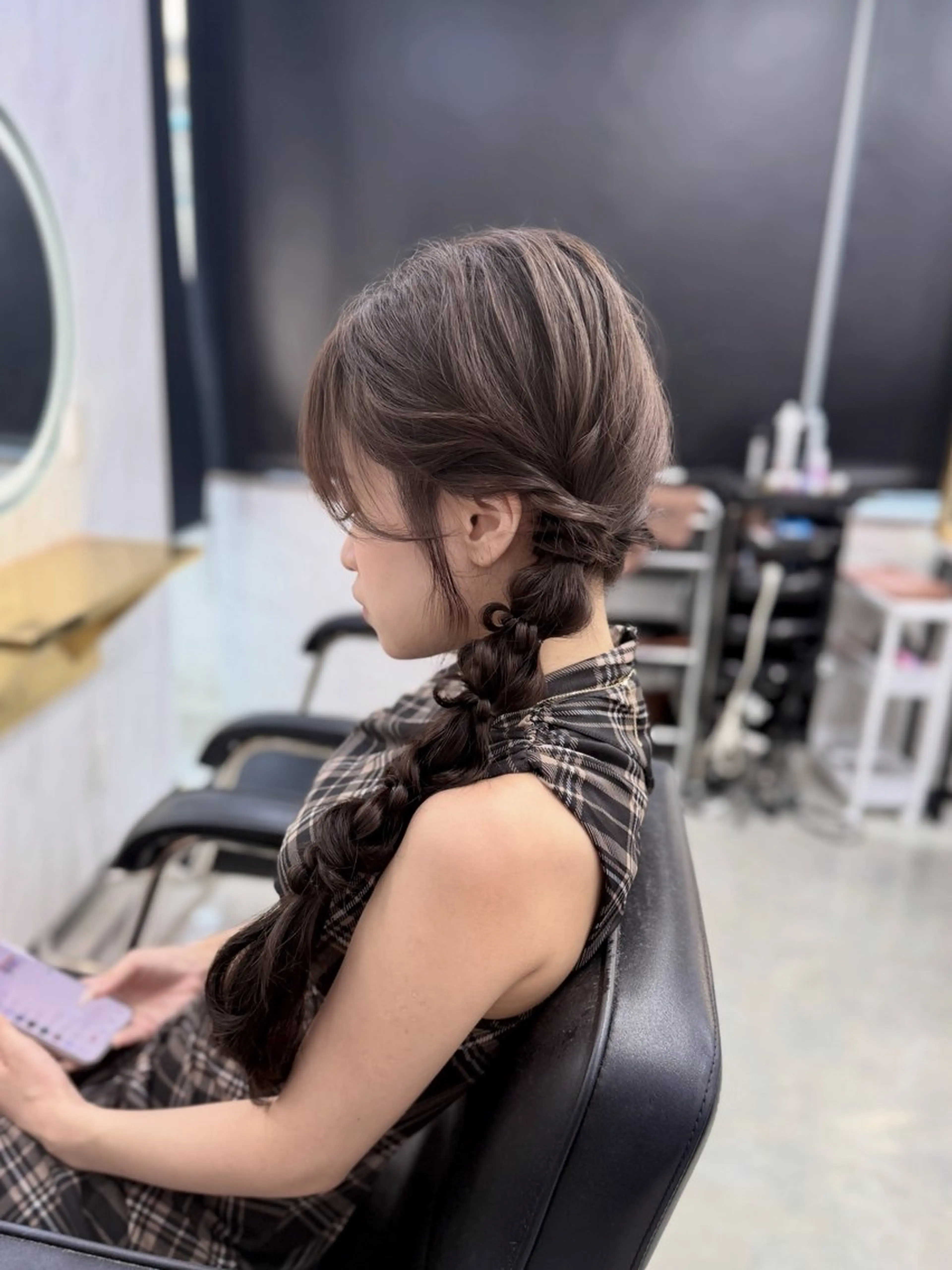 セミロング ヘアアレンジ ヘアセット エクステ🩵ブリーチ 韓国ヘア🩵KAEのヘアスタイル