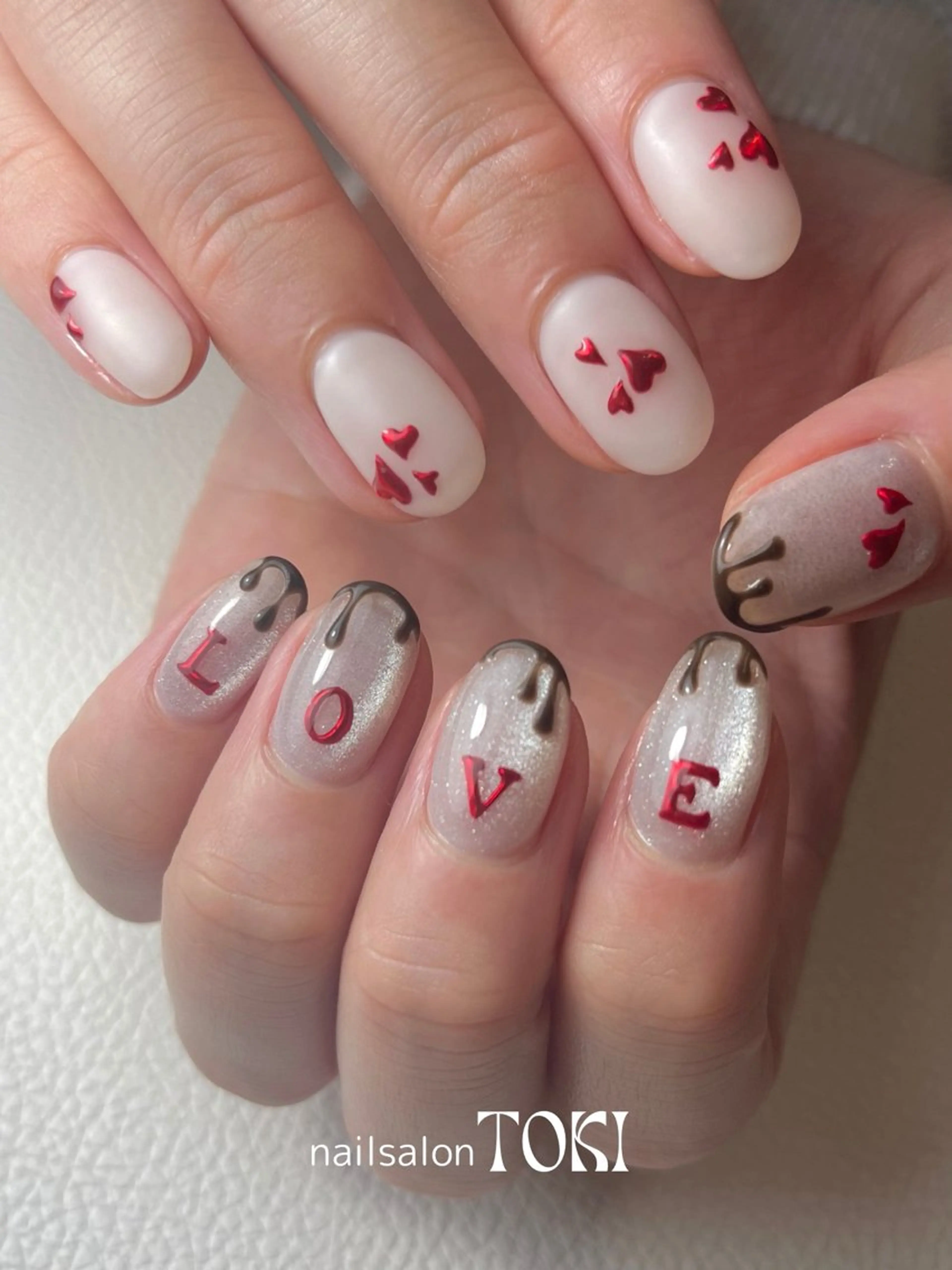 ネイル バレンタイン nailsalon TOKIのネイルデザイン