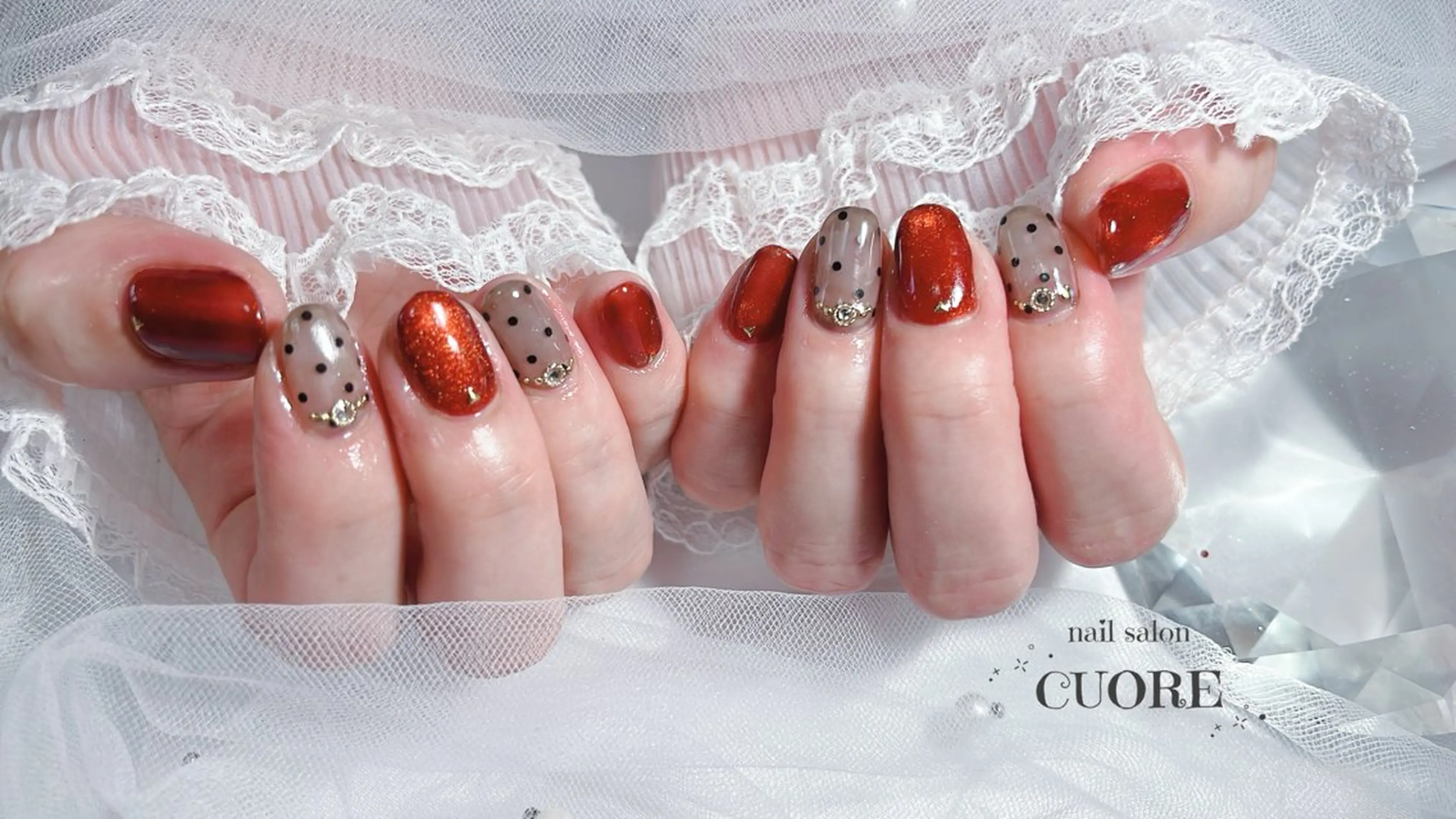 ネイル ドット マグネットネイル nail salon CUOREのネイルデザイン