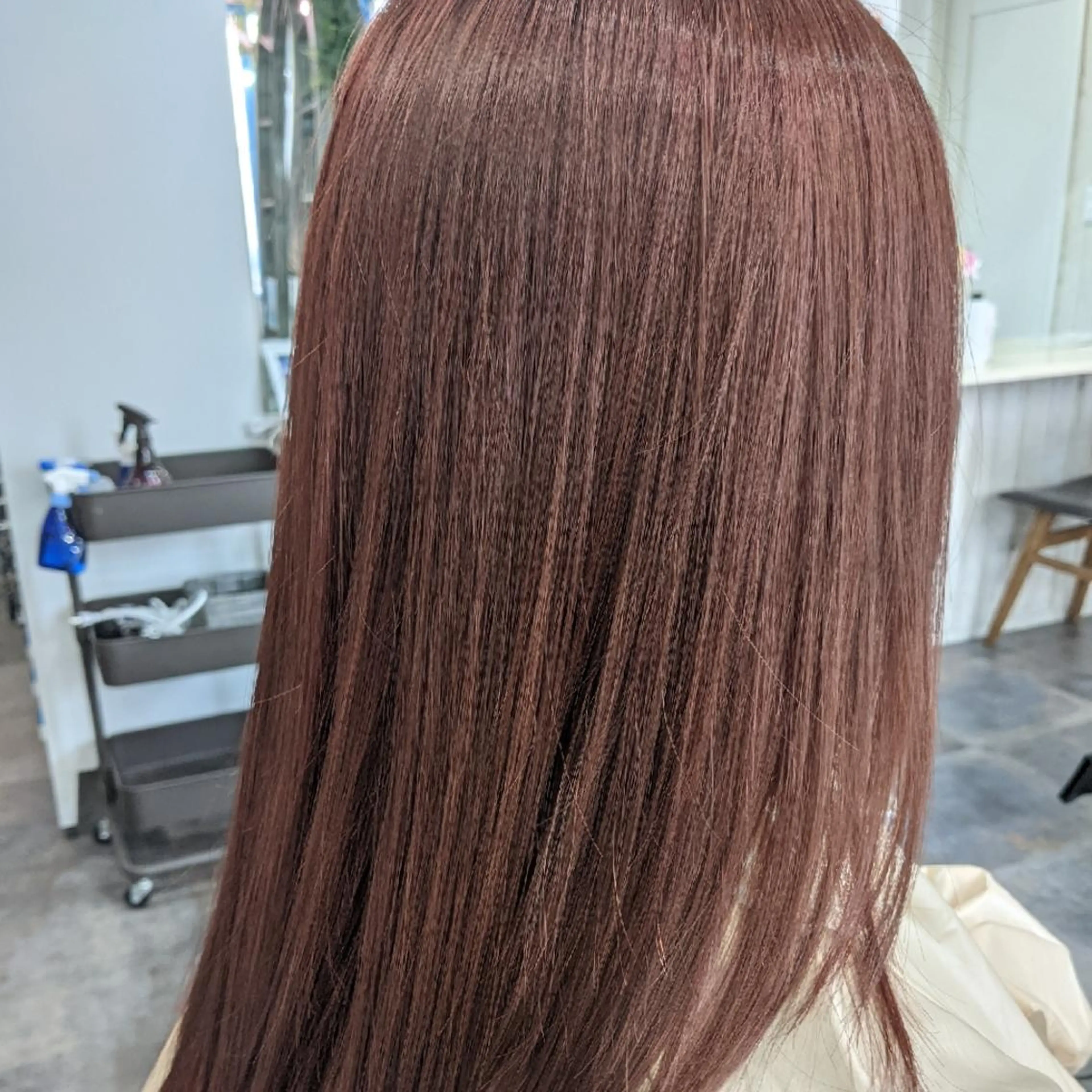 セミロング 切りっぱなしボブ ショートボブ セミロングパーマ ミストバング ボブ メンズパーマ/顔周り レイヤーカット/えののヘアスタイル