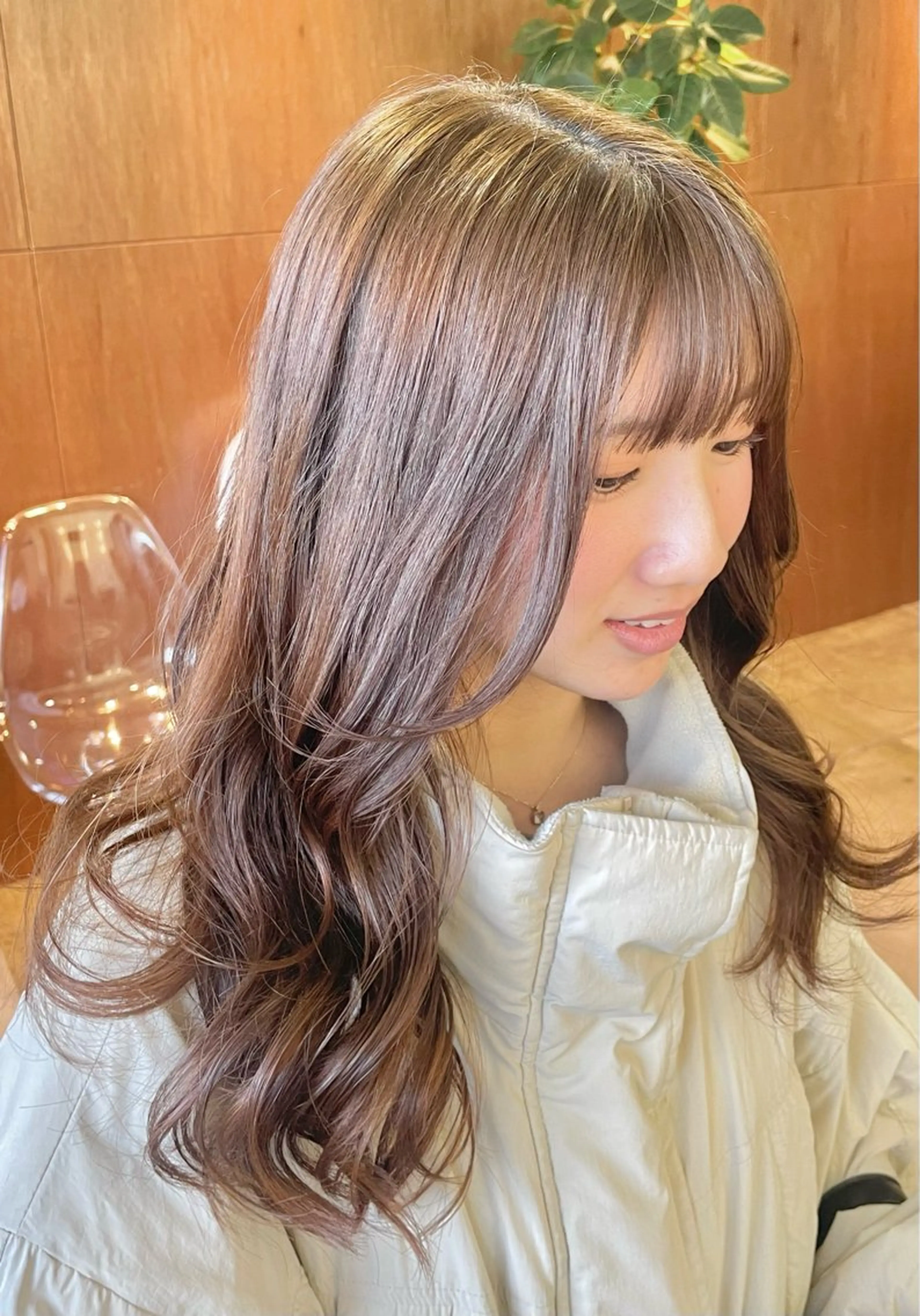 セミロング ヘアカラー トリートメント yukii しまむら のぞみのヘアスタイル