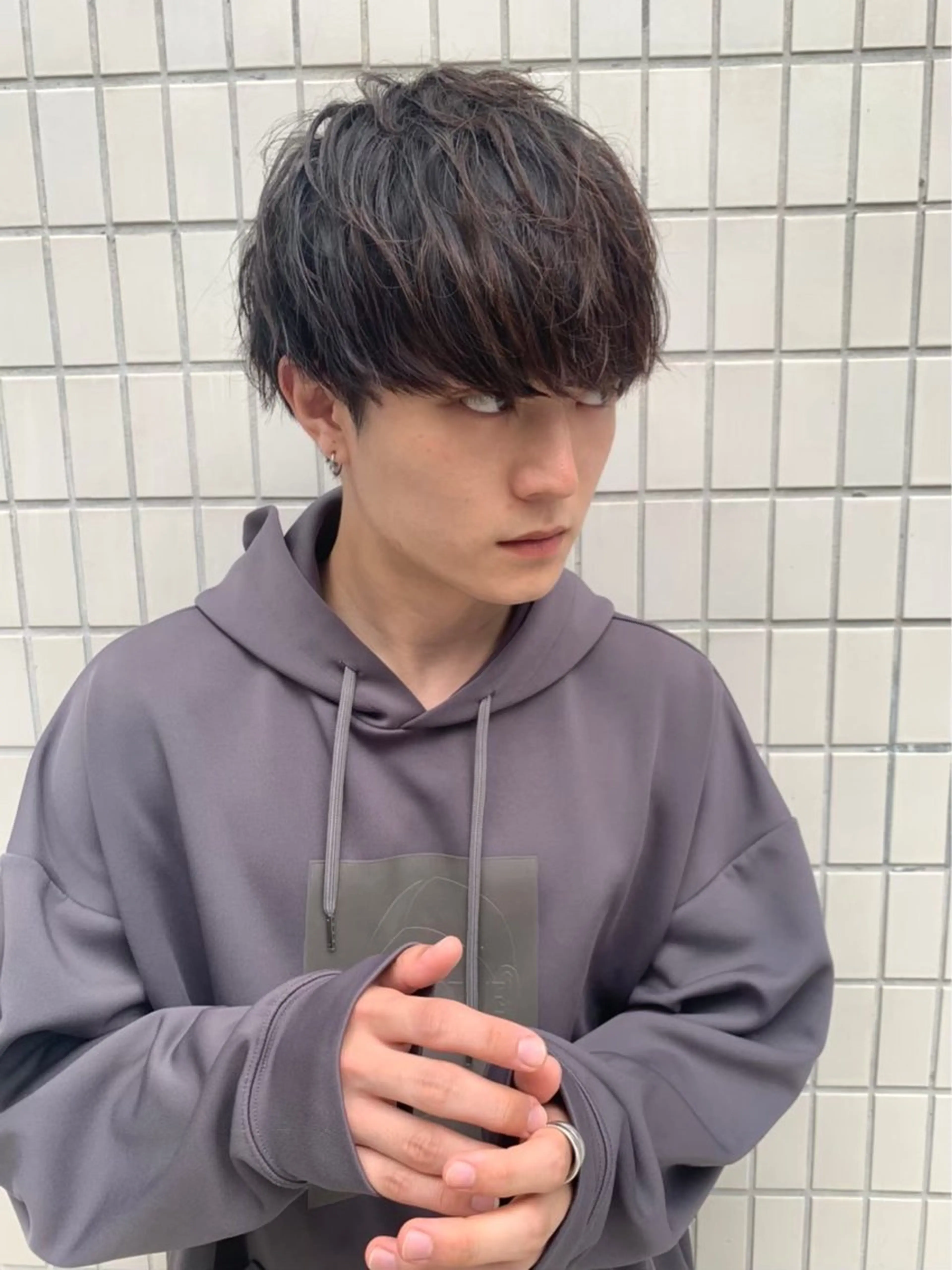 メンズ シャドウパーマ/ 波巻きパーマ/三鷹のヘアスタイル