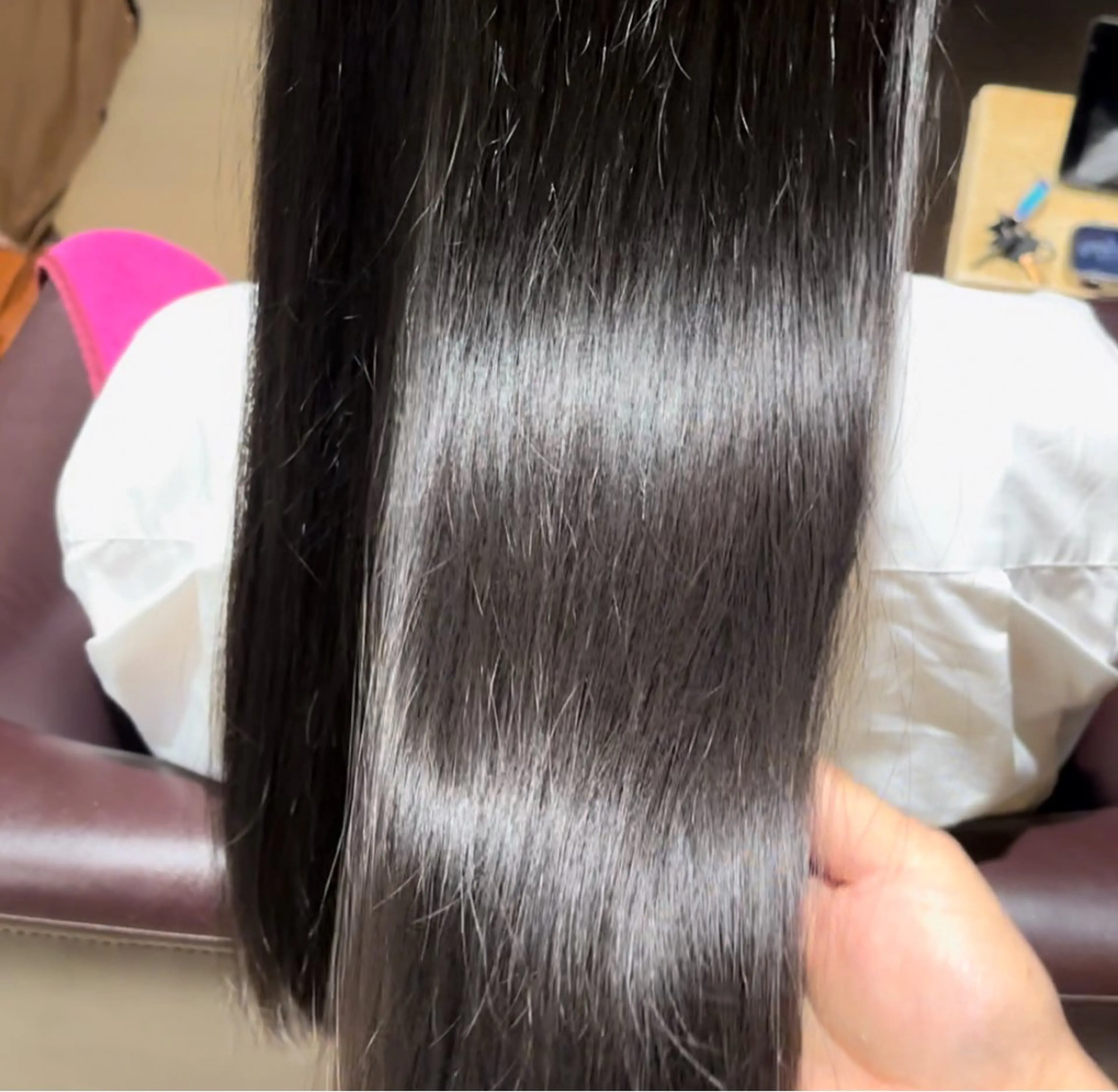 セミロング パーマ よしなり あみのヘアスタイル