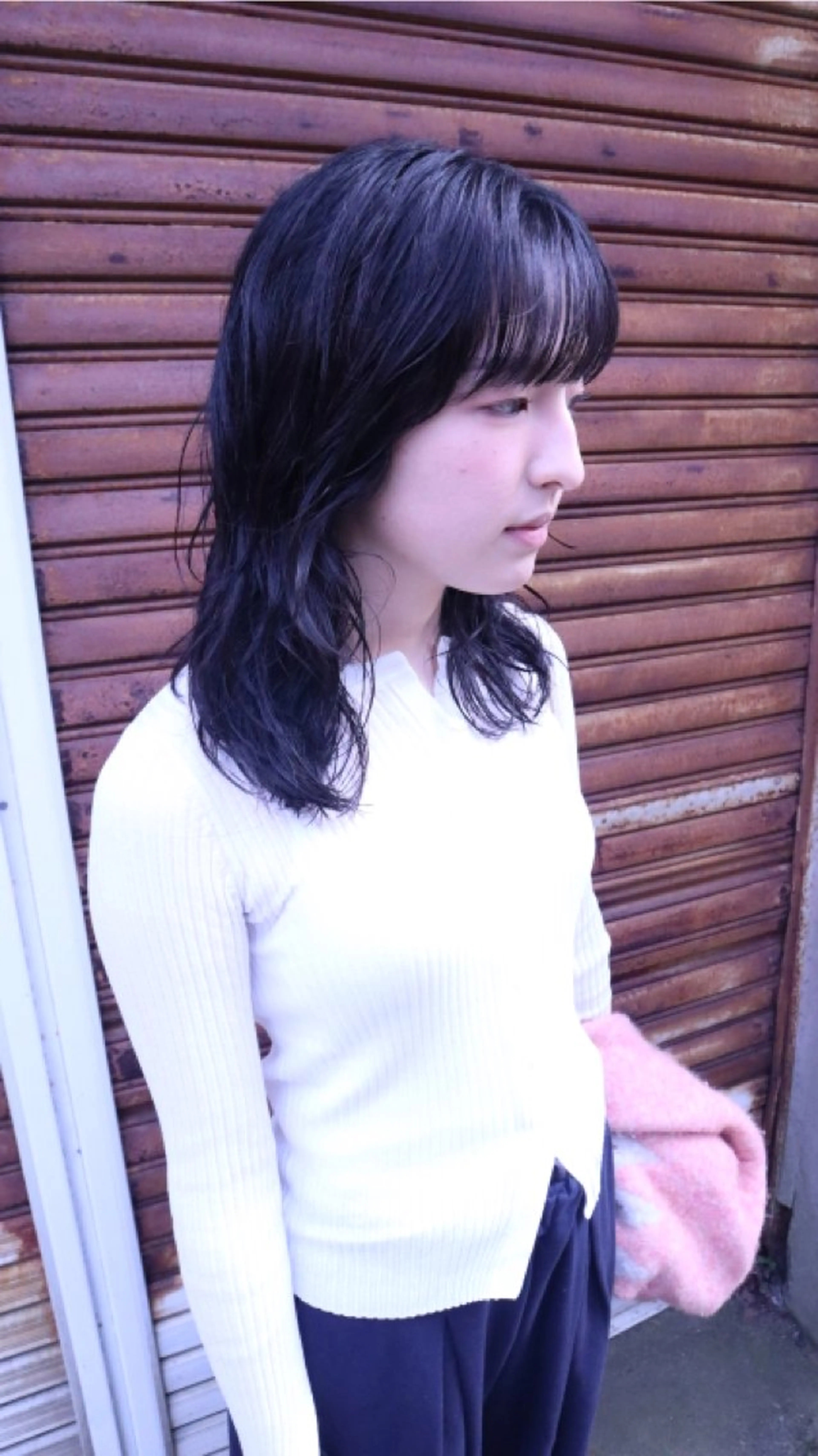 ミディアム カット ヘアカラー トリートメント レイヤー/ボブ/ 透明感カラー/ニワのヘアスタイル