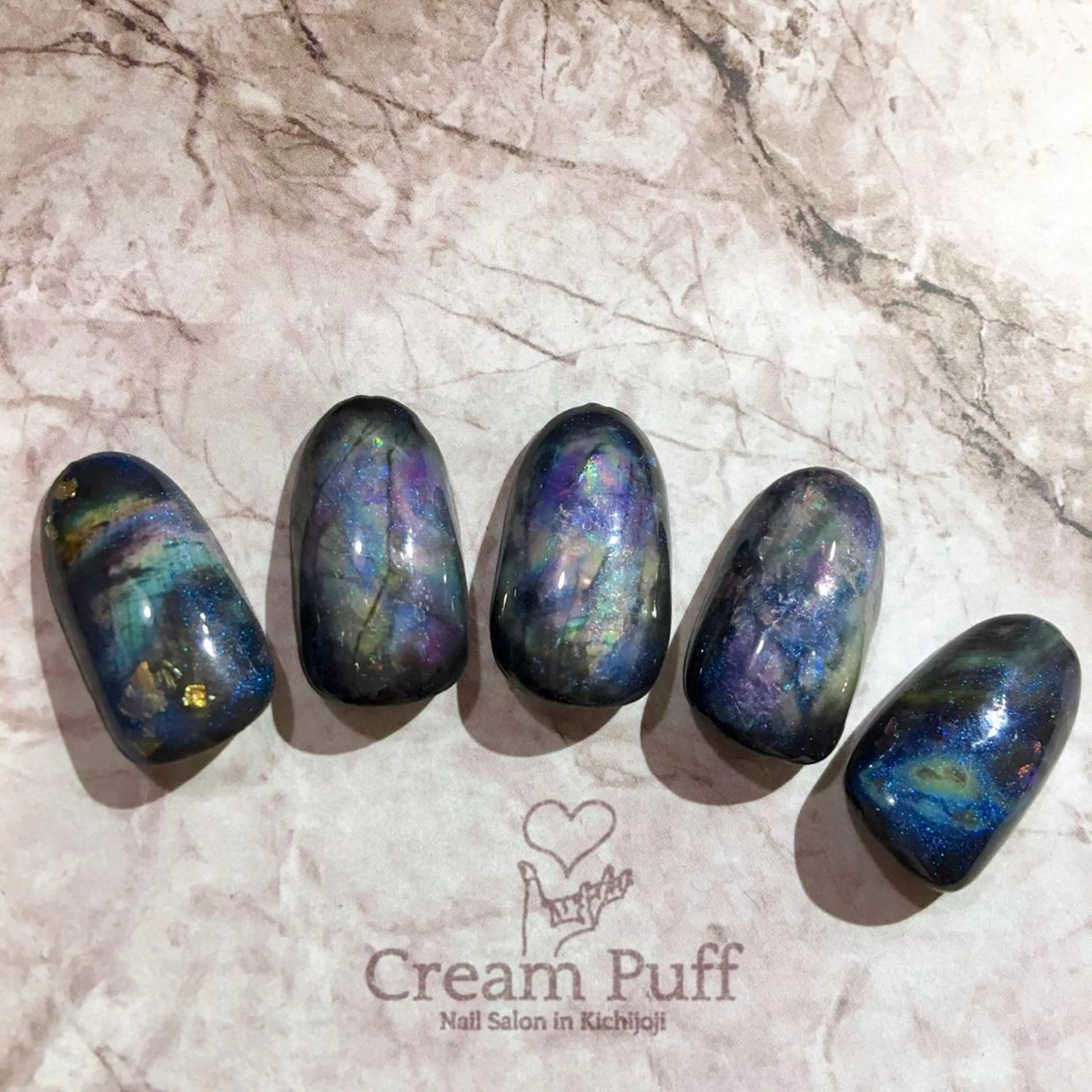 ネイル ブルー HAMANO MIKAのネイルデザイン