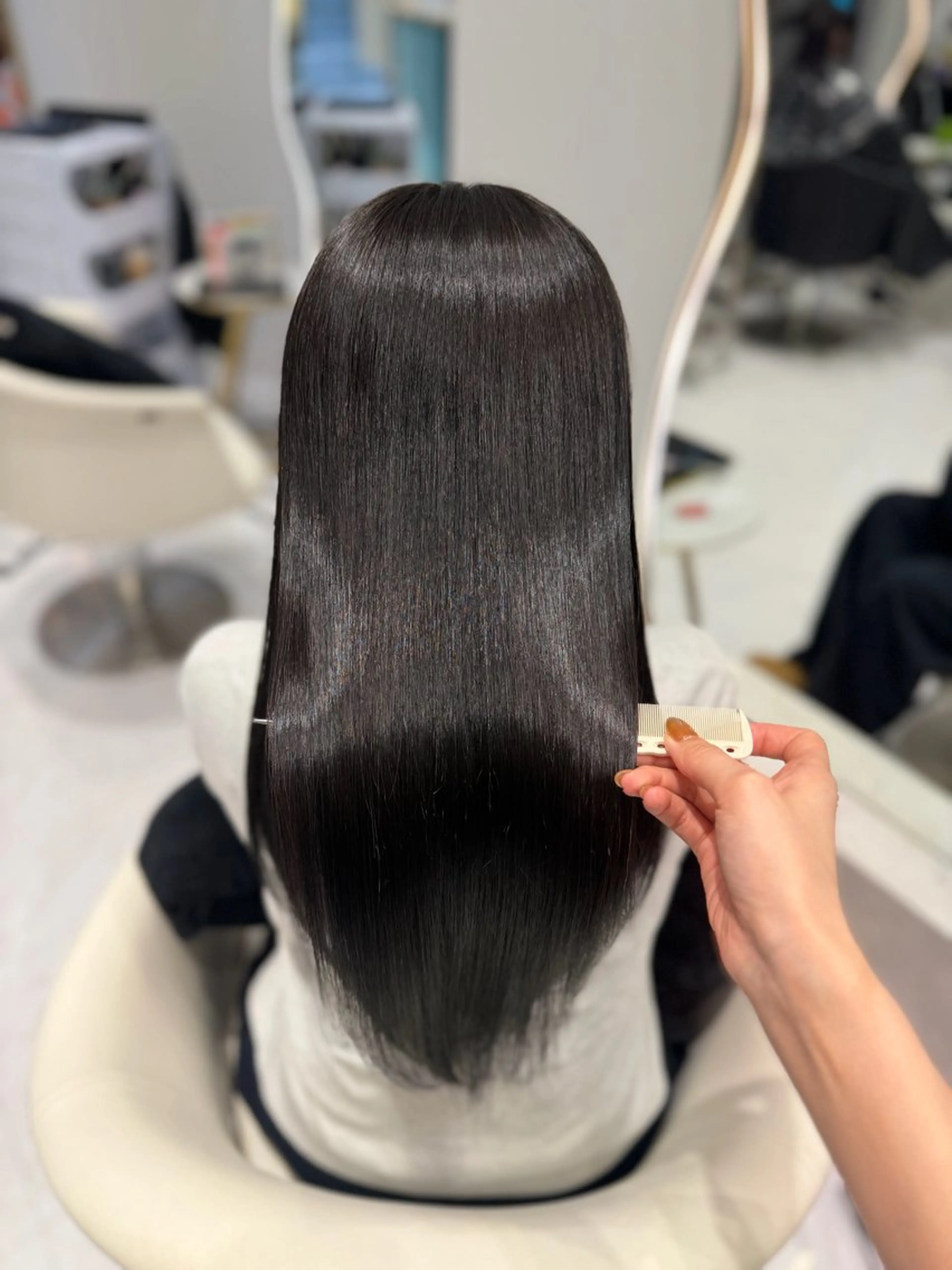 ロング カラー 透明感カラー 髪質改善 トリートメント ヘアカラー トリートメント 名駅/大人韓国ヘア 艶カラー/Rihoのヘアスタイル