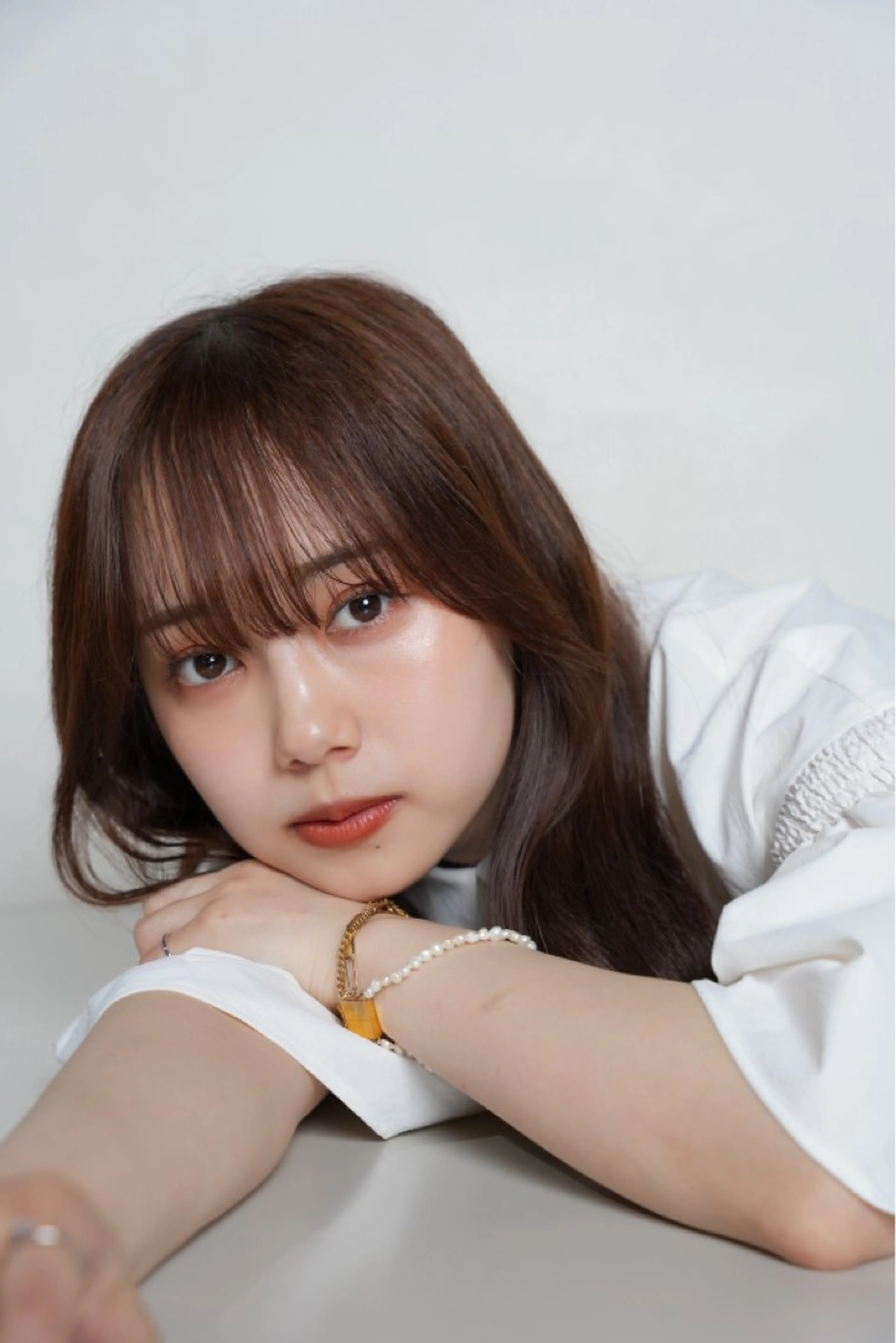 セミロング カラー カット ヘアカラー トリートメント 韓国/顔周り/透明感 /レイヤー/ひなたのヘアスタイル