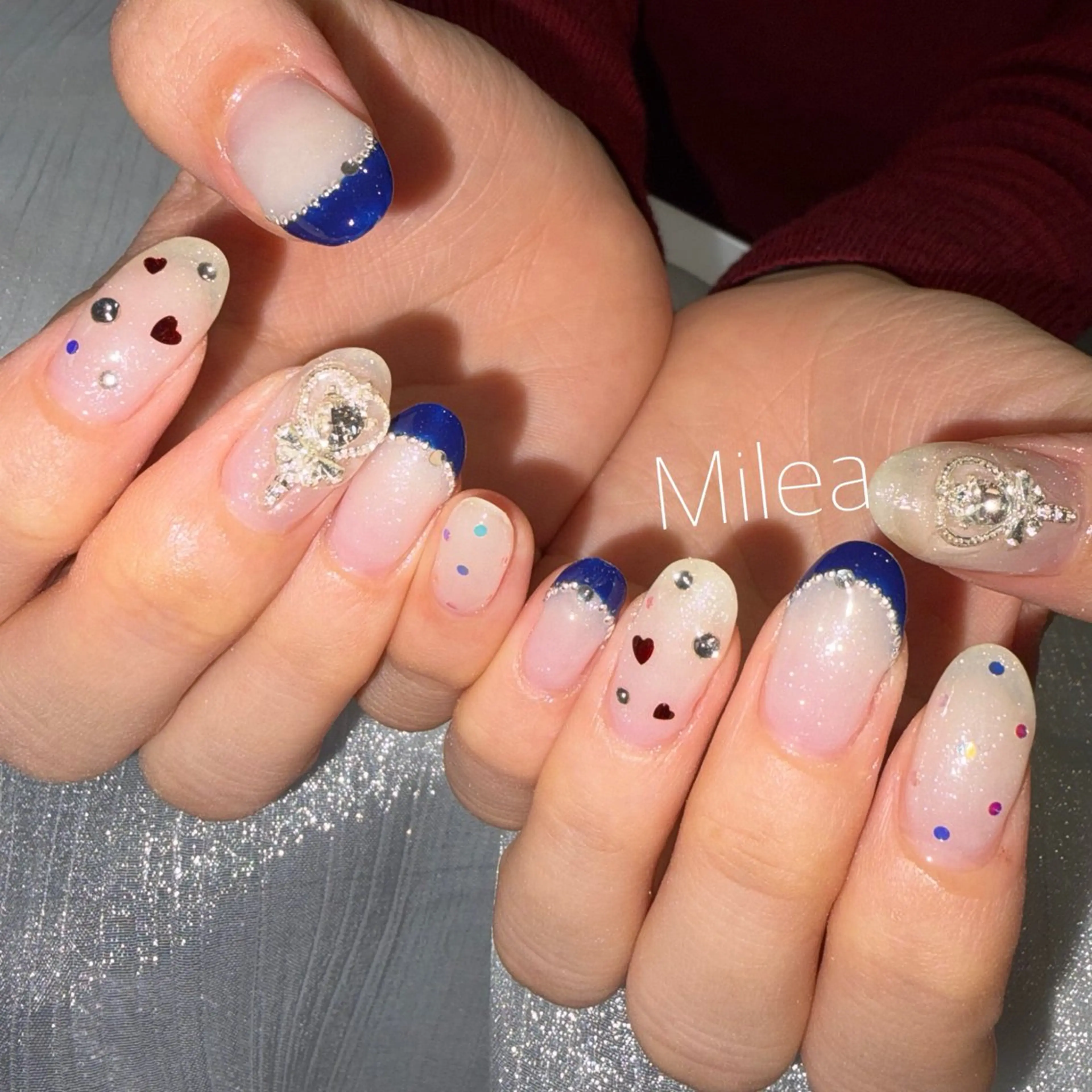 ネイル ハンドネイル Milea(ミレア)所属・Milea🩵 Sayaka🪩のネイルデザイン