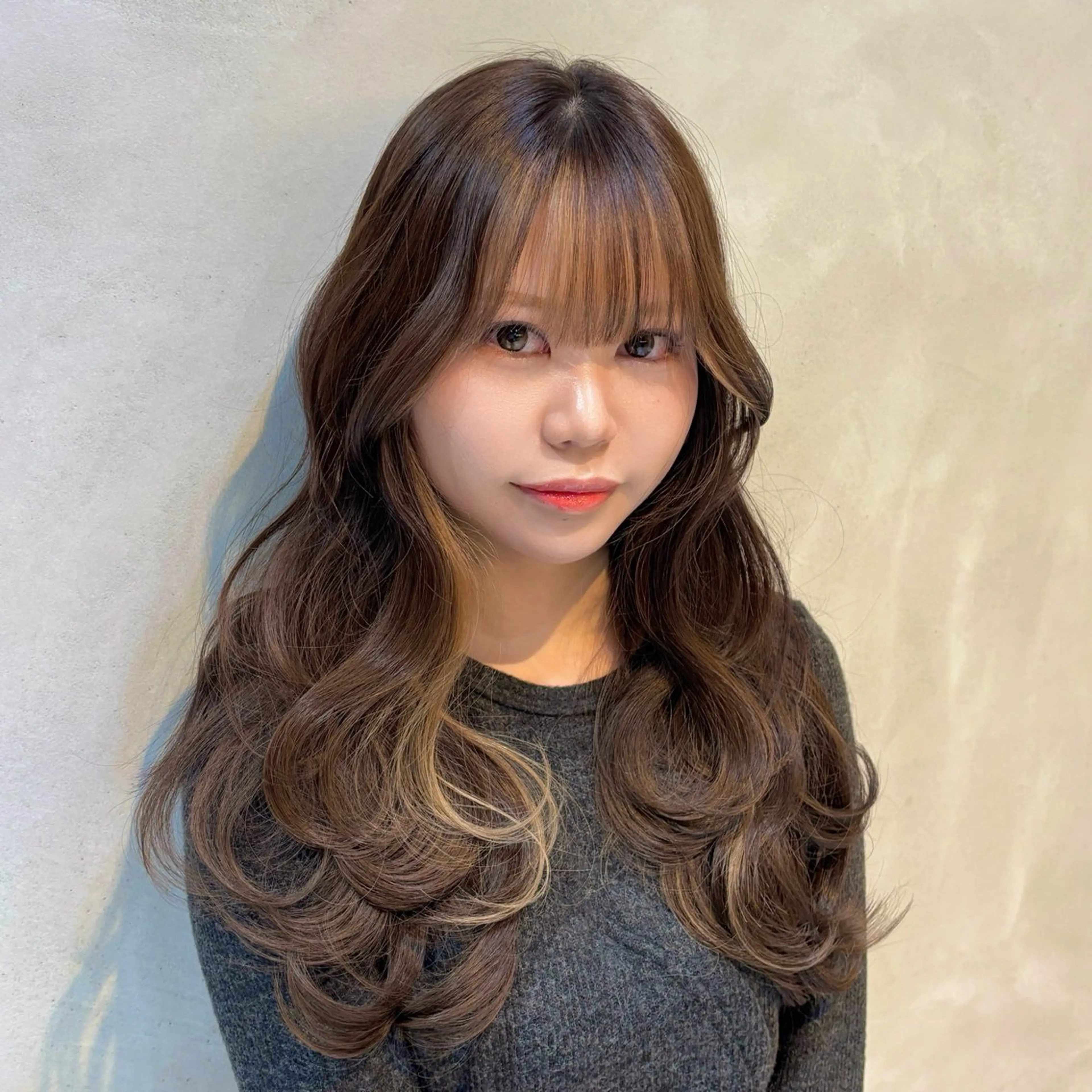 ロング レイヤーカット カット ヘアカラー トリートメント ヘッドスパ レイヤーカット ／艶カラー/若林のヘアスタイル