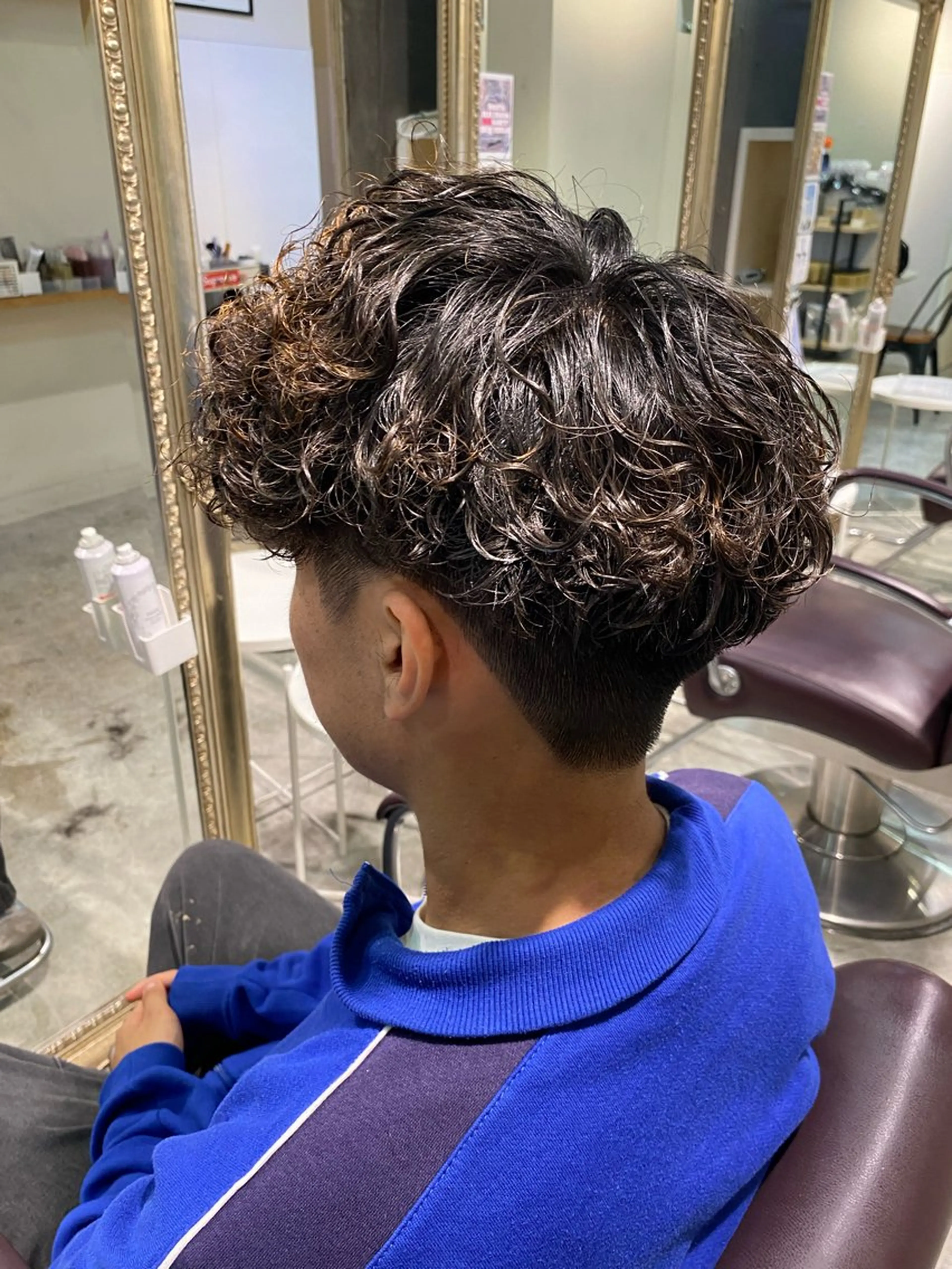 ショート パーマ メンズ パーマ特化/フェザー パーマシャドウ/真生のヘアスタイル