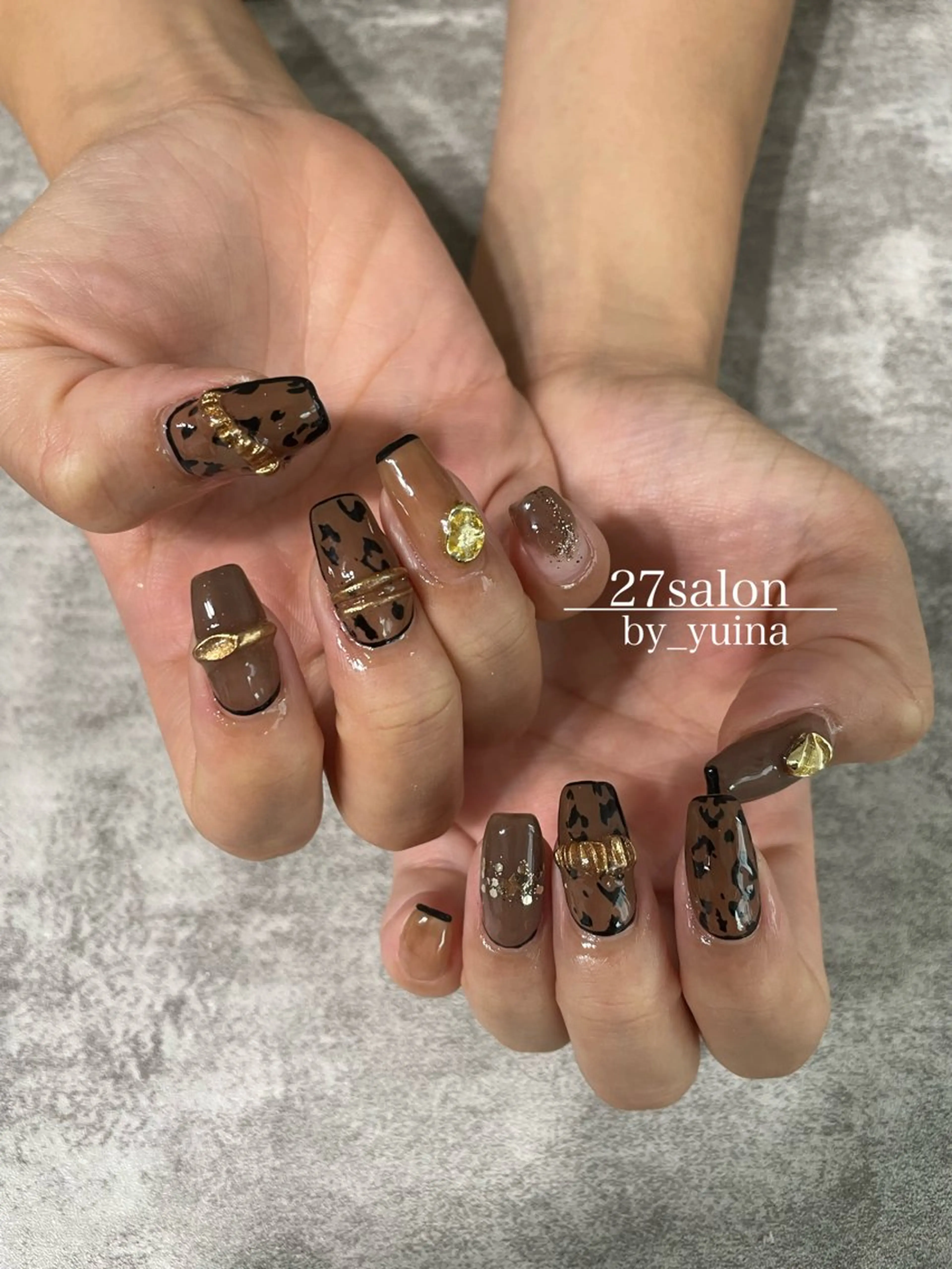 ネイル アニマル柄 ハンドネイル 27salon yuinaのネイルデザイン