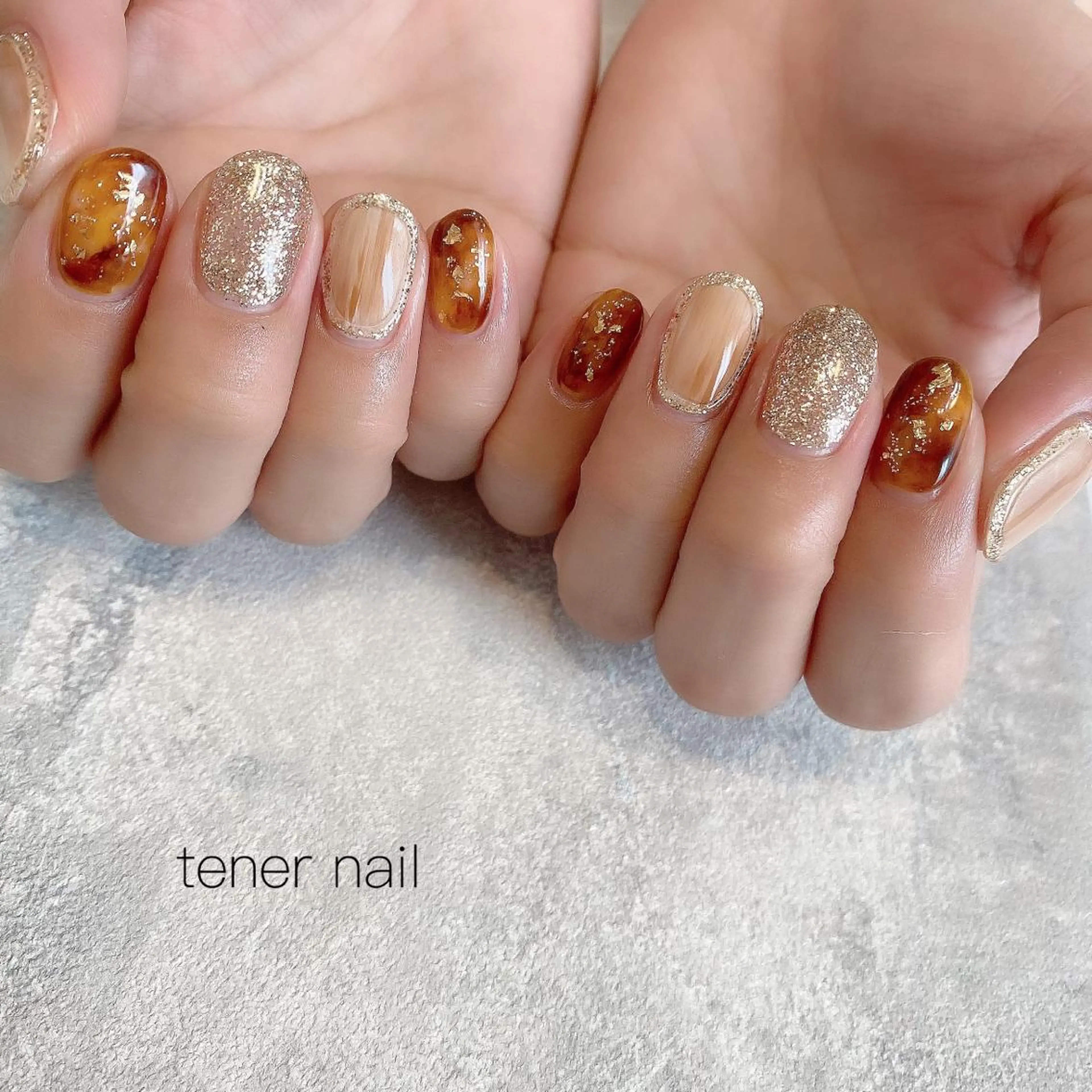 ネイル べっ甲ネイル テネルネイル tener nailのネイルデザイン