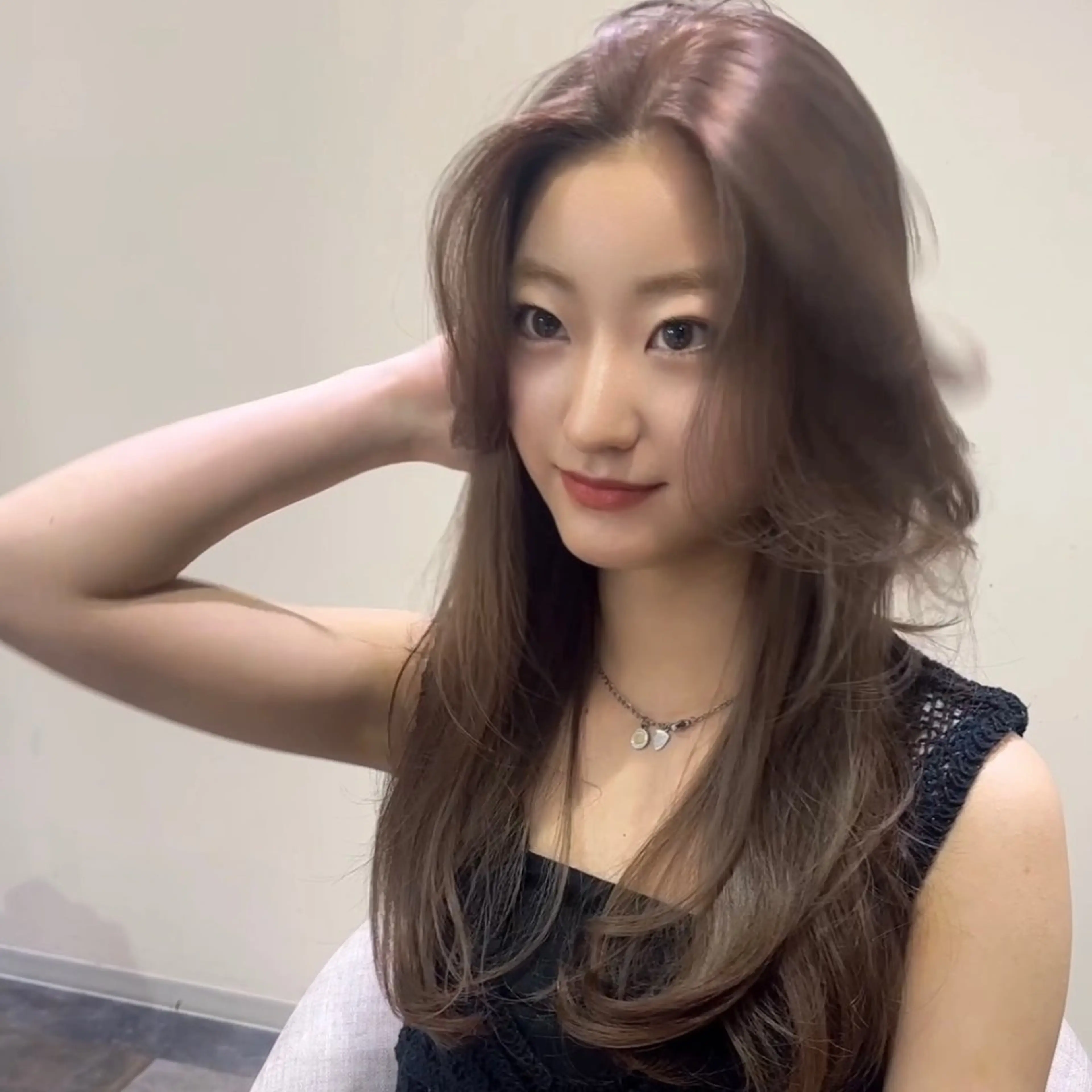 ロング カラー ブリーチなしWカラー /レイヤーカット大阪のヘアスタイル