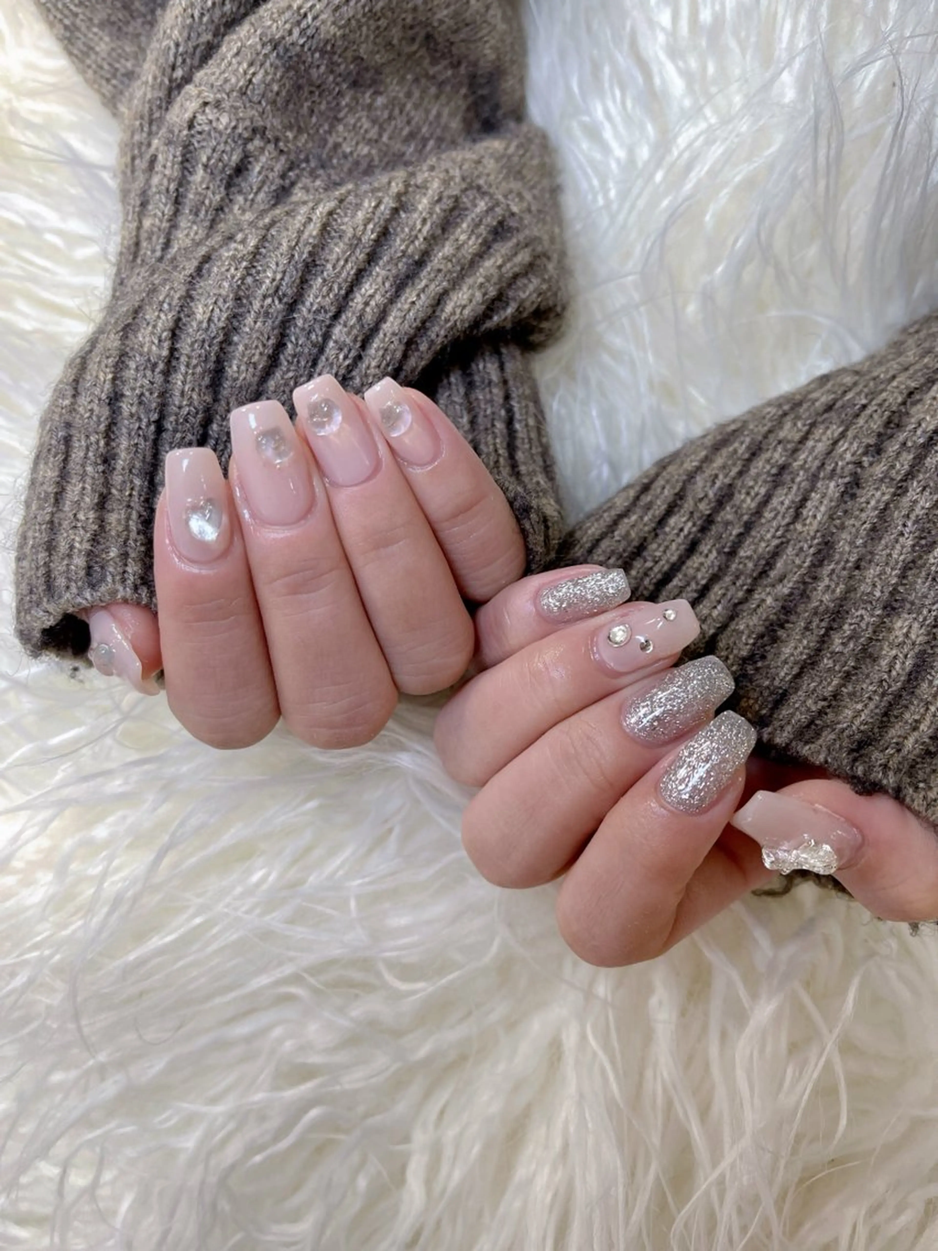 ミディアム めぐみのネイルサロン スタッフ練習のネイルデザイン