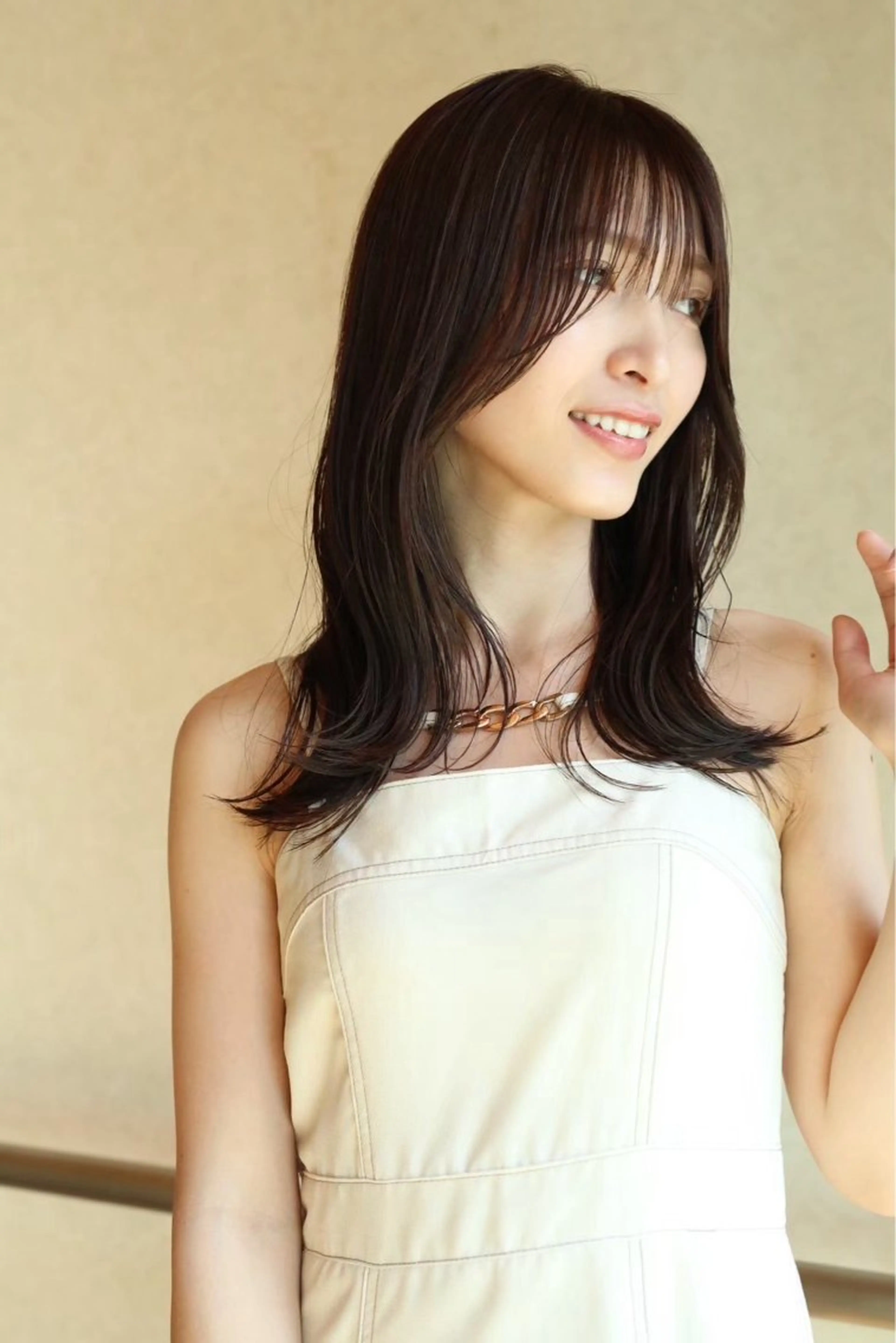 ミディアム カラー GIEN Smart Salon by milbon 西宮ガーデンズ　プラス所属・吉原 星稀のヘアスタイル