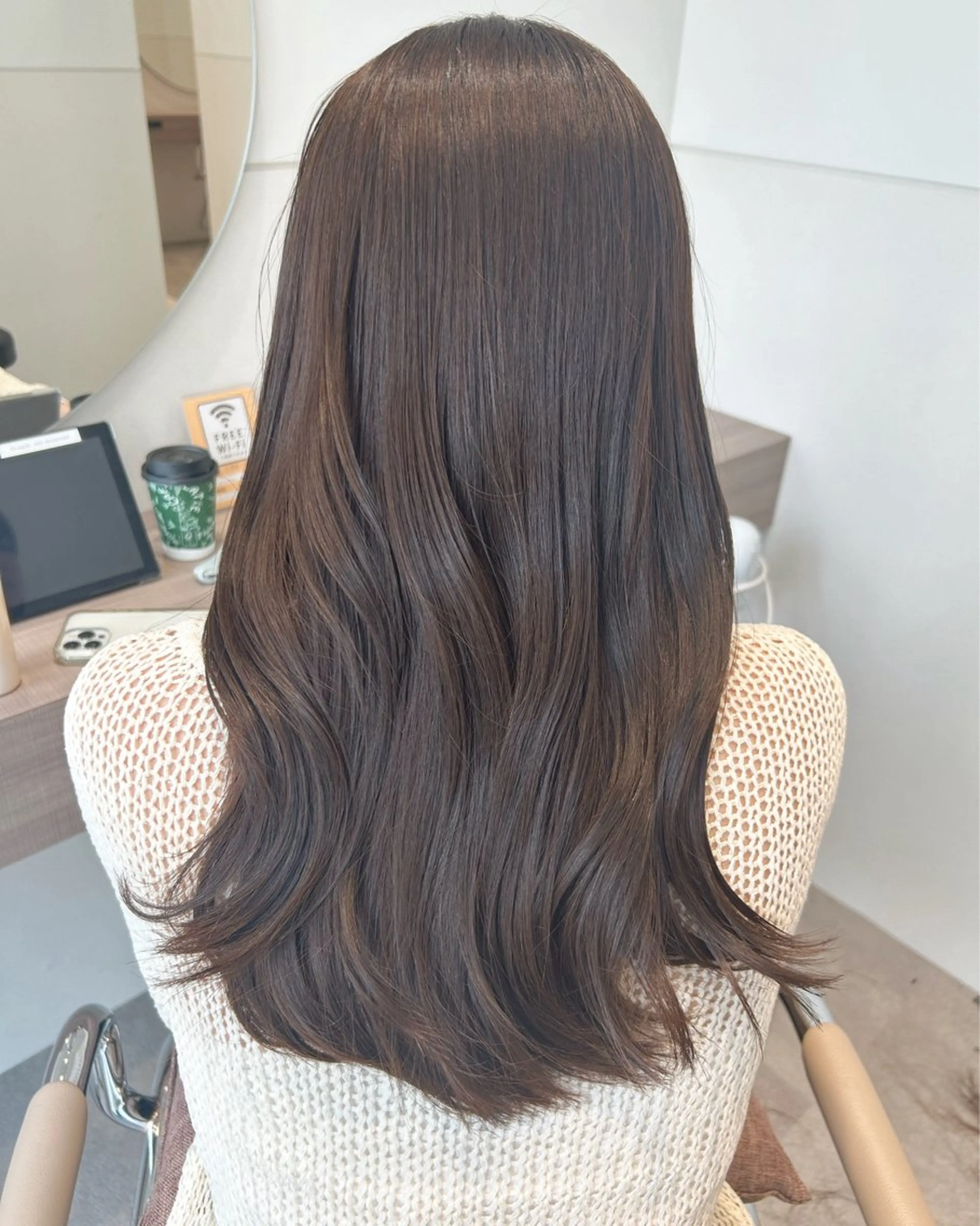 ロング カラー メンズ／パーマ ／レディース髪質改善のヘアスタイル