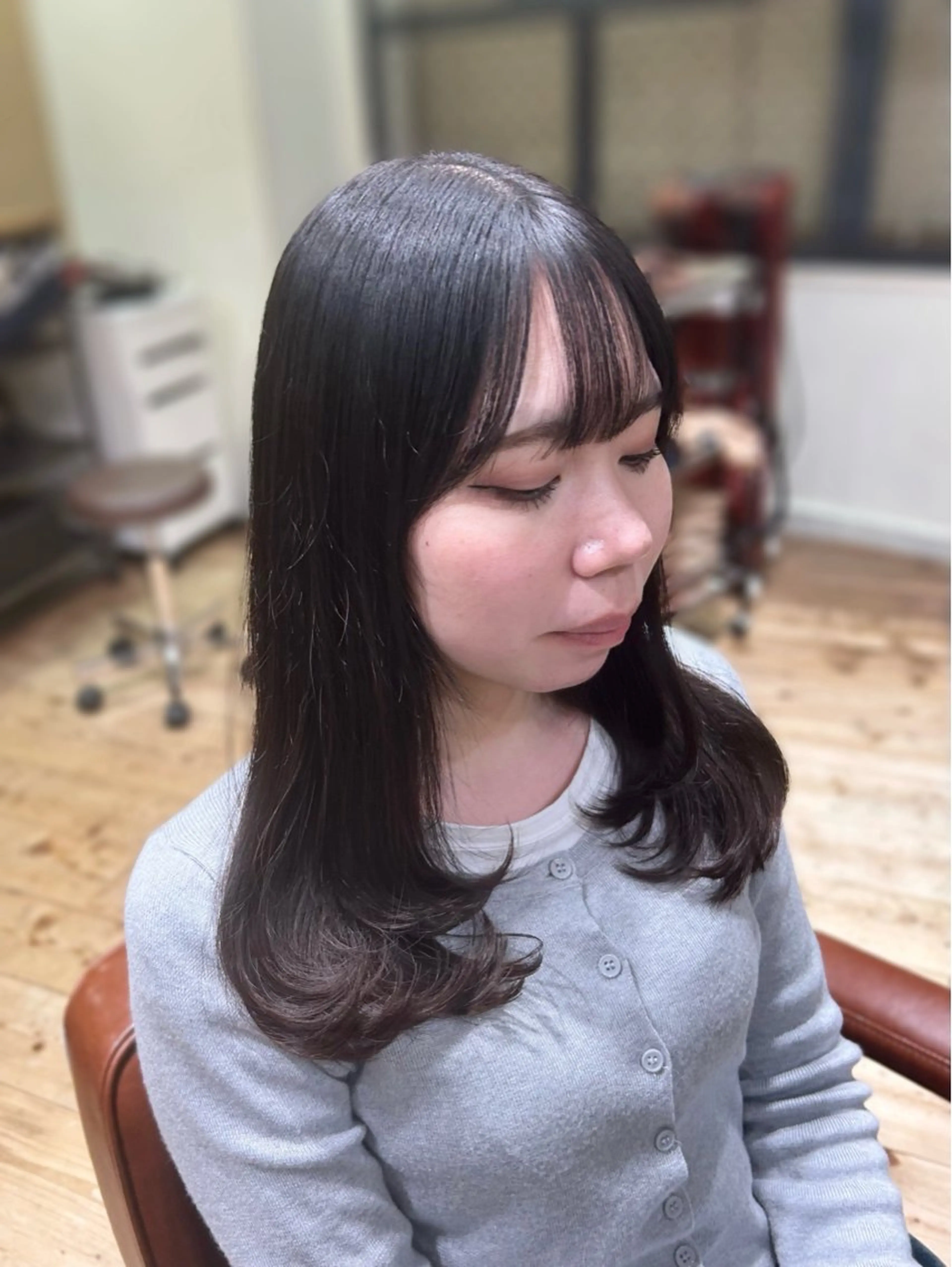 セミロング レイヤーカット カット nana/ボブ/ レイヤー/梅田のヘアスタイル