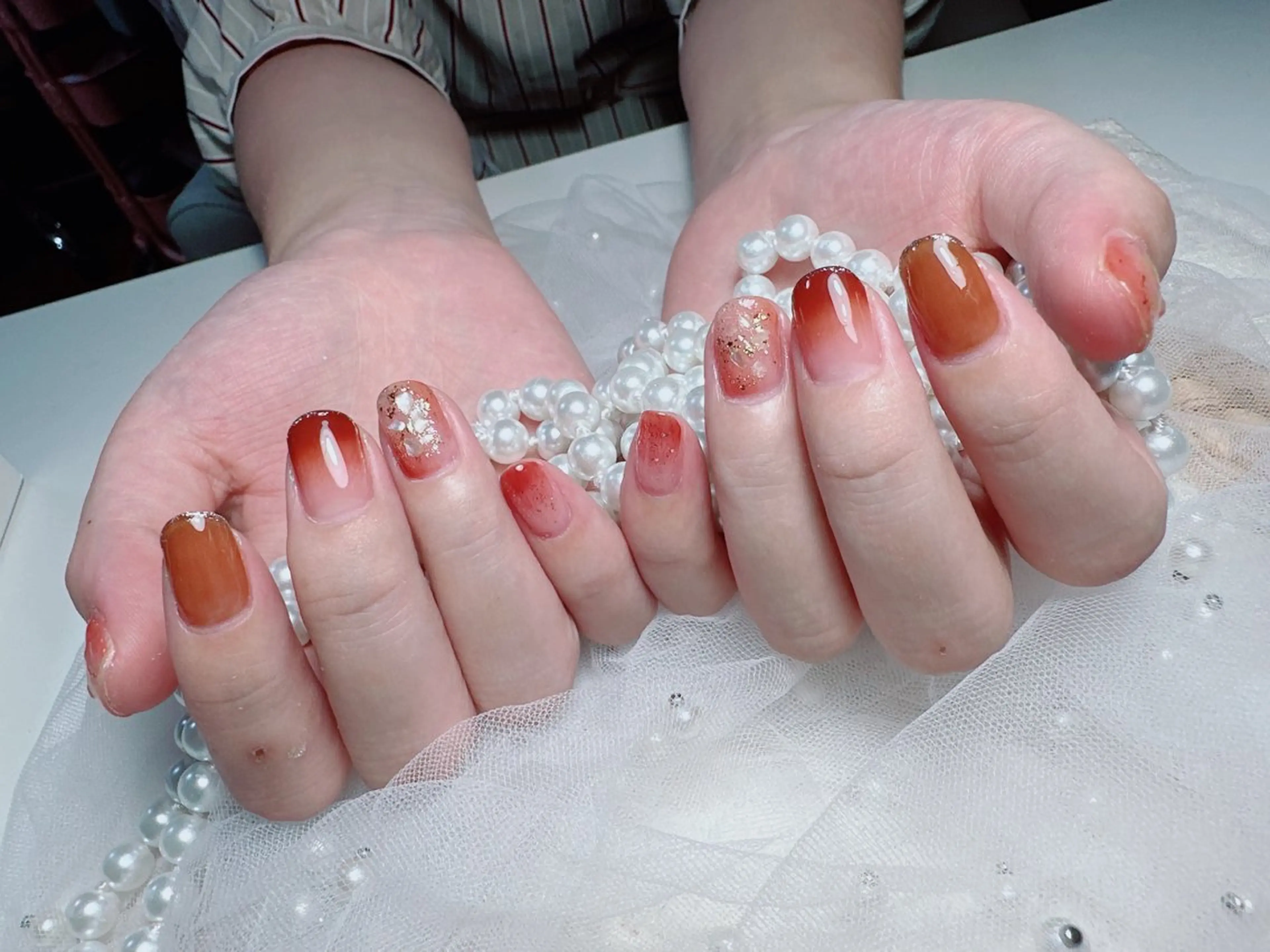 ネイル ハンドネイル M🌷nail 長さだし専門店のネイルデザイン