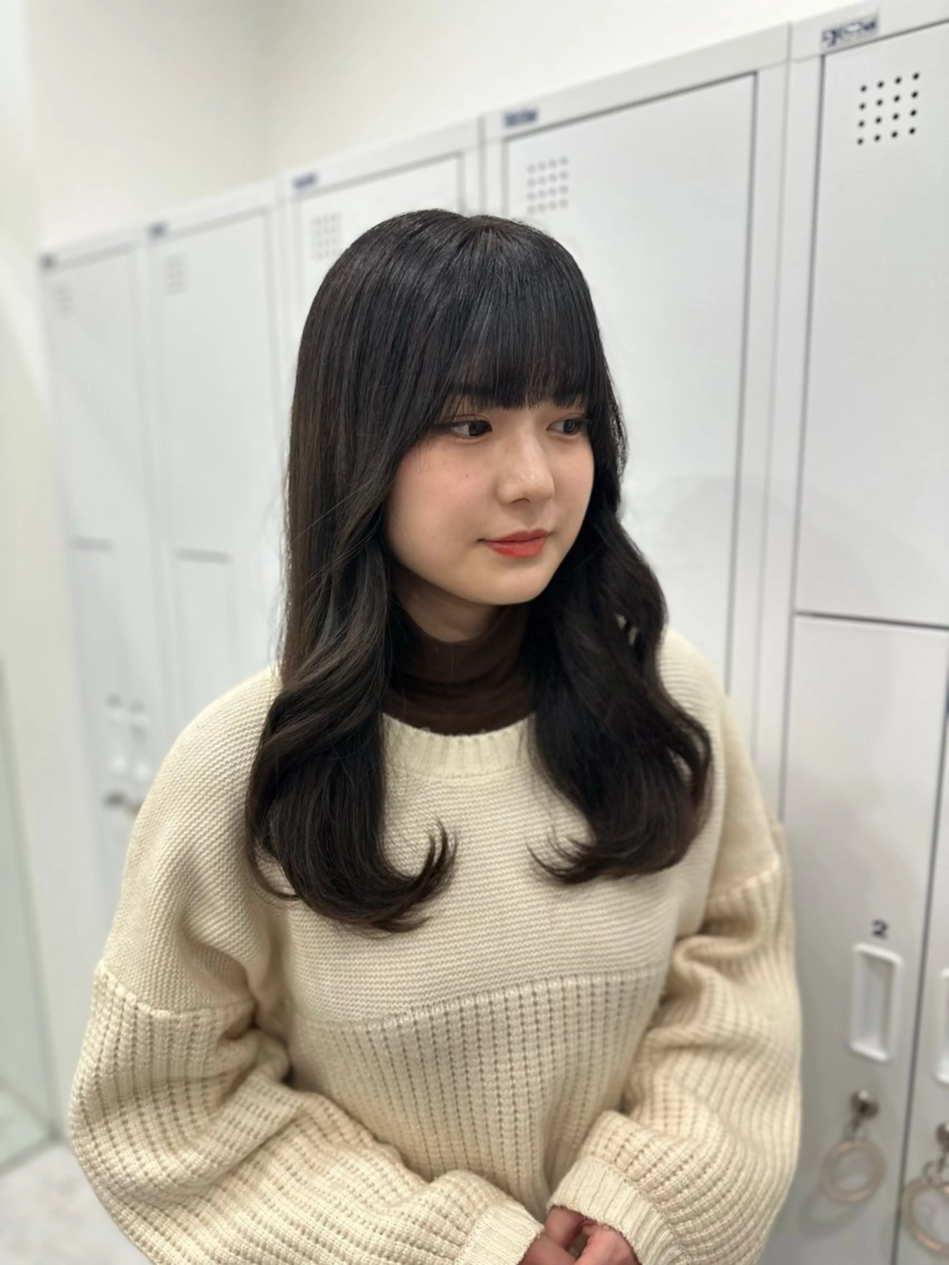 カラー 透明感カラー オリーブカラー ヘアカラー トリートメント ヘアセット 秋永 鈴のヘアスタイル