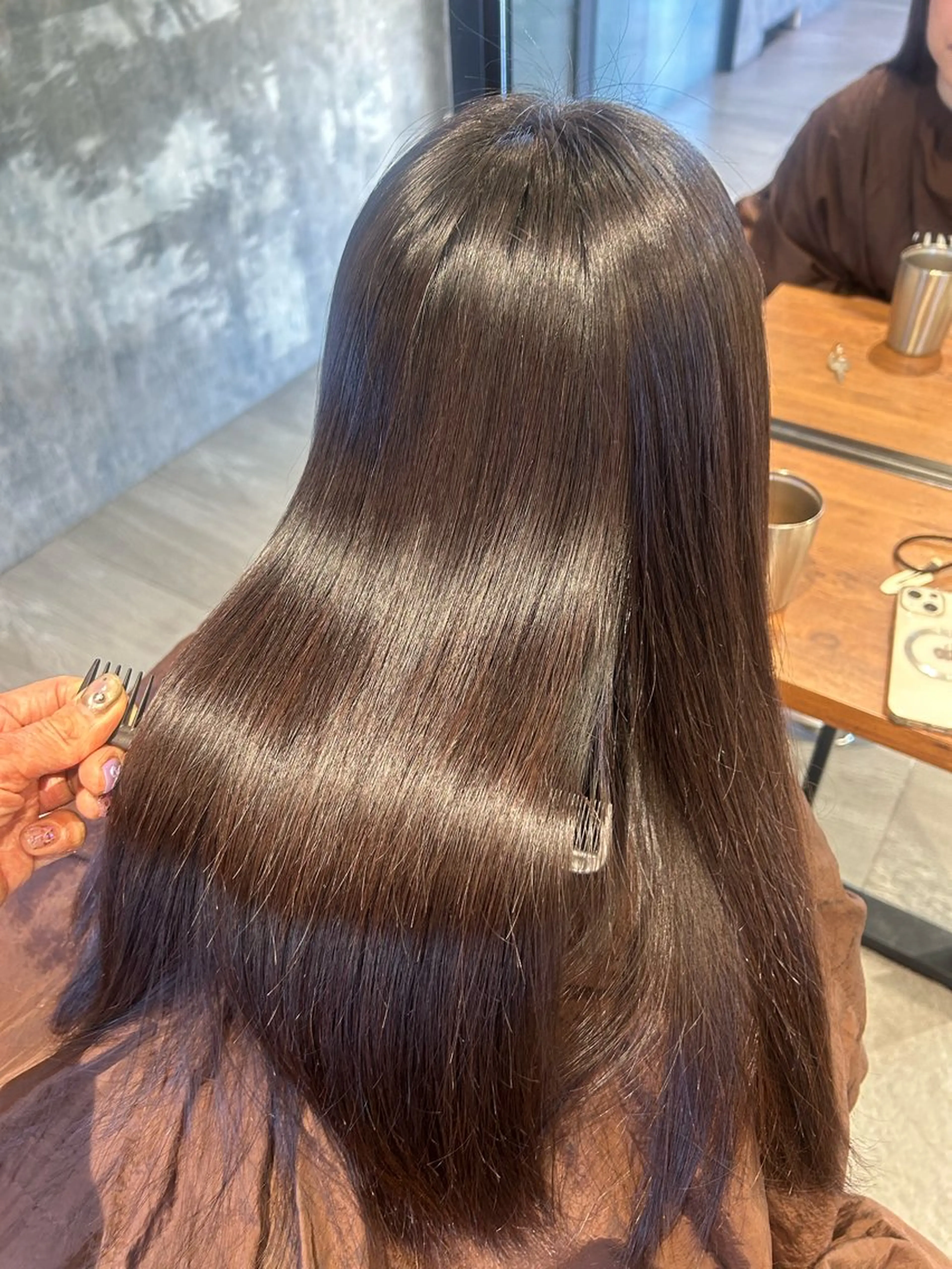 ロング カット ヘアカラー 縮毛矯正 トリートメント earth尾形美穂 🫧髪質改善縮毛🫧のヘアスタイル