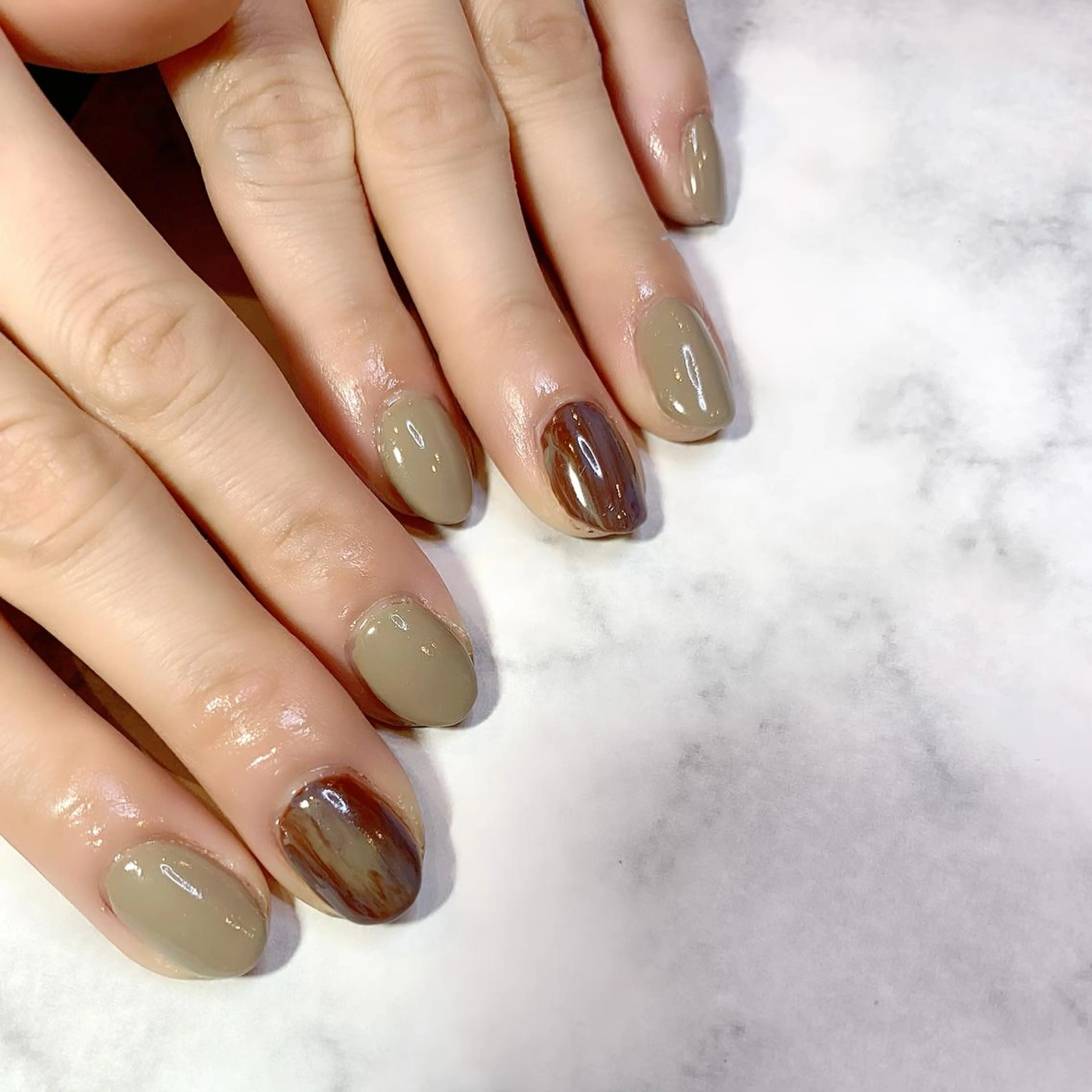 ネイル 大理石ネイル(マーブル) ハンドネイル フットネイル Adite nailのネイルデザイン