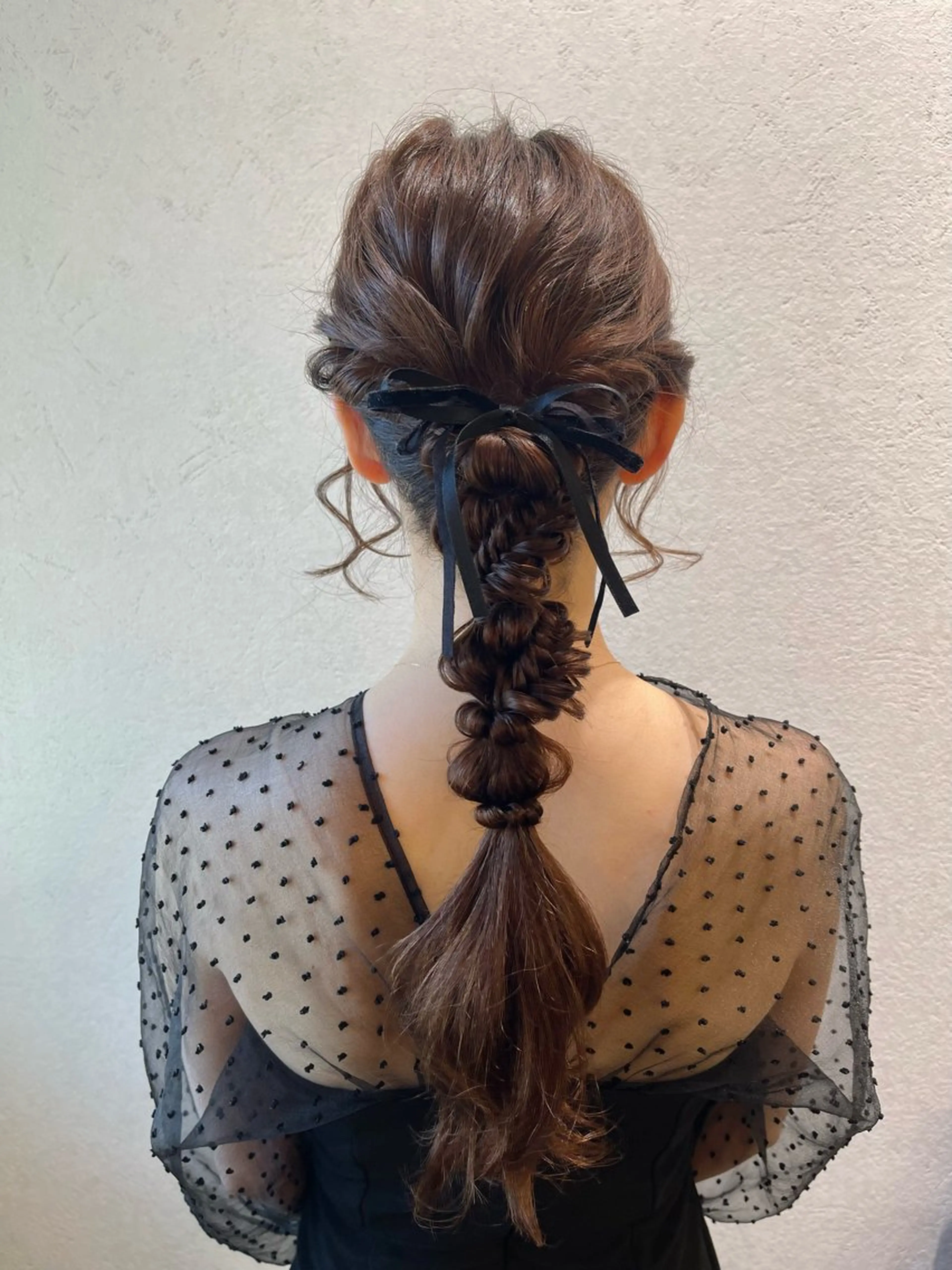 セミロング ヘアアレンジ 結婚式・ブライダル デート 卒業式のヘアスタイル ヘアセット charm《銀座》 ヘアセット/縮毛矯正のヘアスタイル