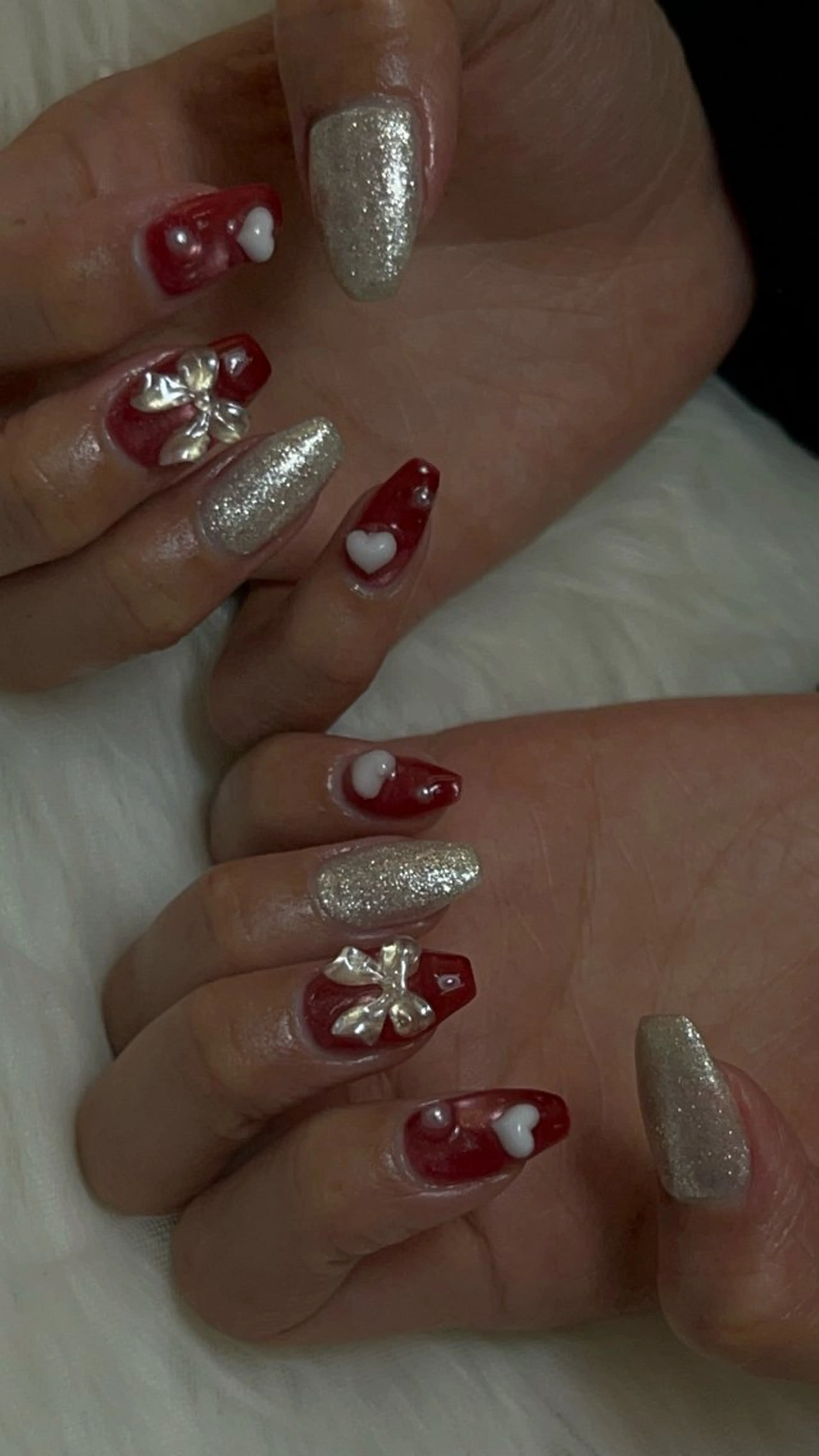 ネイル リボン ハンドネイル Nail salon Yumechikaのネイルデザイン