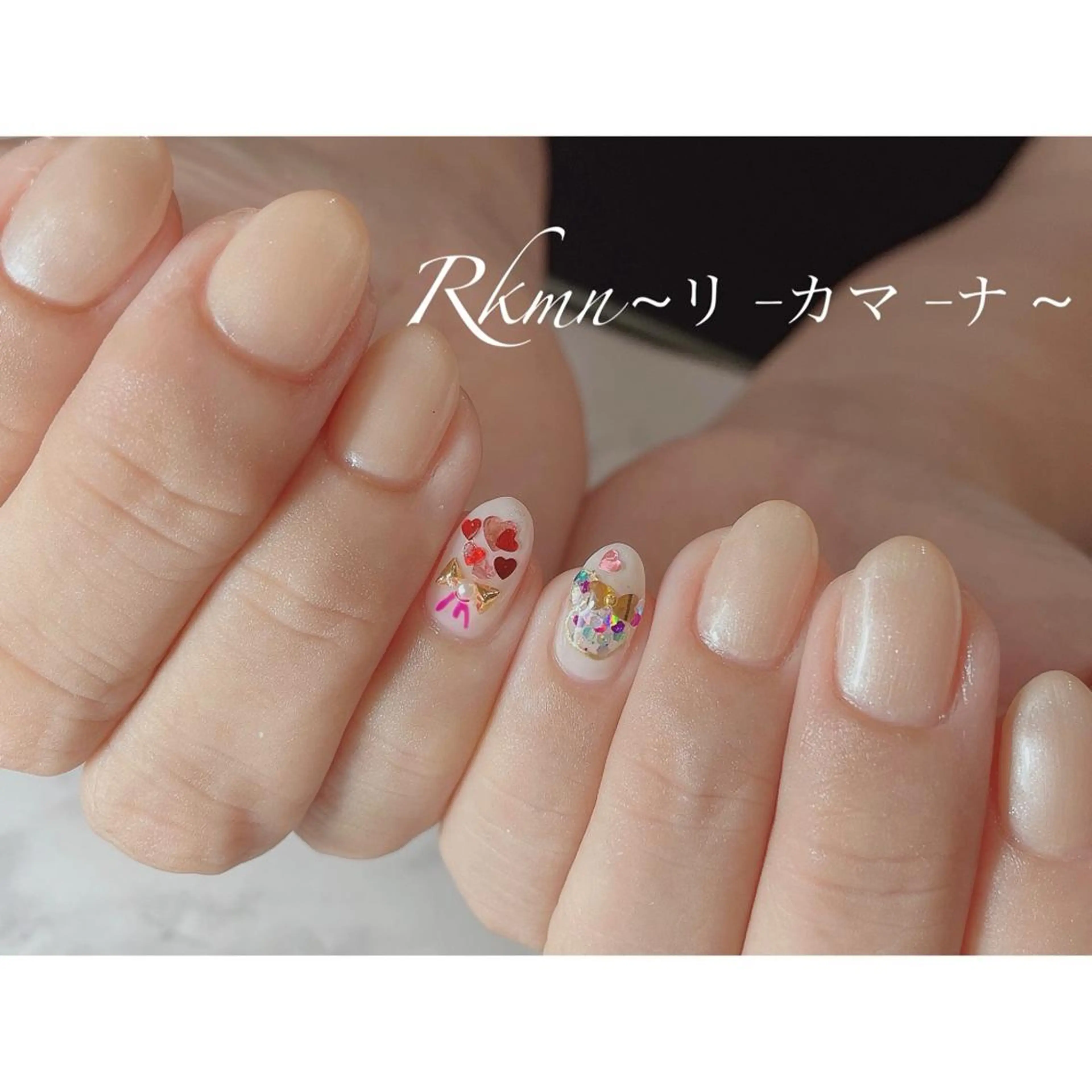 ネイル アートネイル フラワーネイル ラメ(グリッター) 春ネイル ハンドネイル フットネイル ハンドケア Rkmn ~リ-カマ-ナ~のネイルデザイン