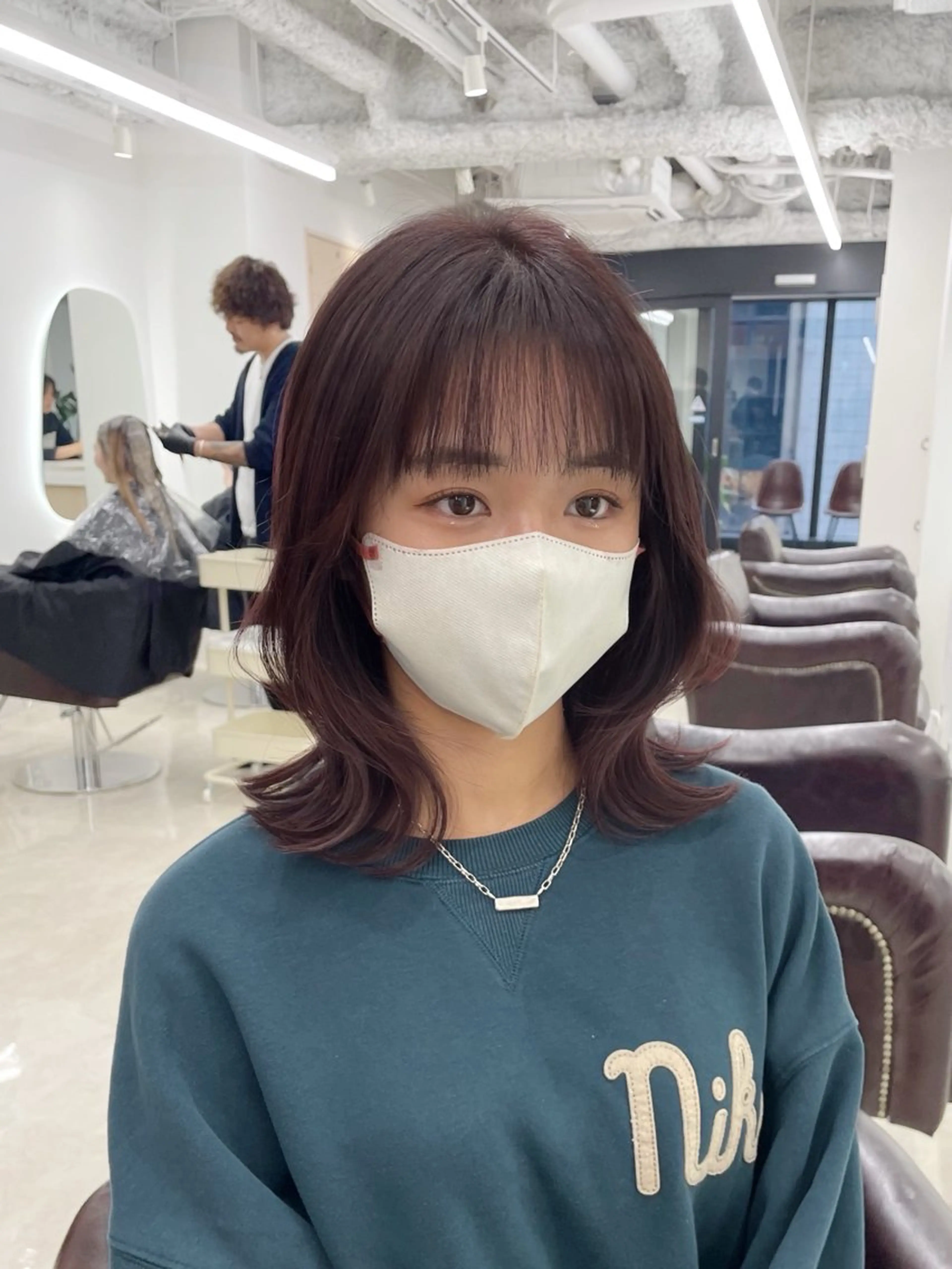 ロング カラー カット ヘアカラー トリートメント ヘアセット 新宿/韓国ヘア/ 髪質改善ストレートのヘアスタイル