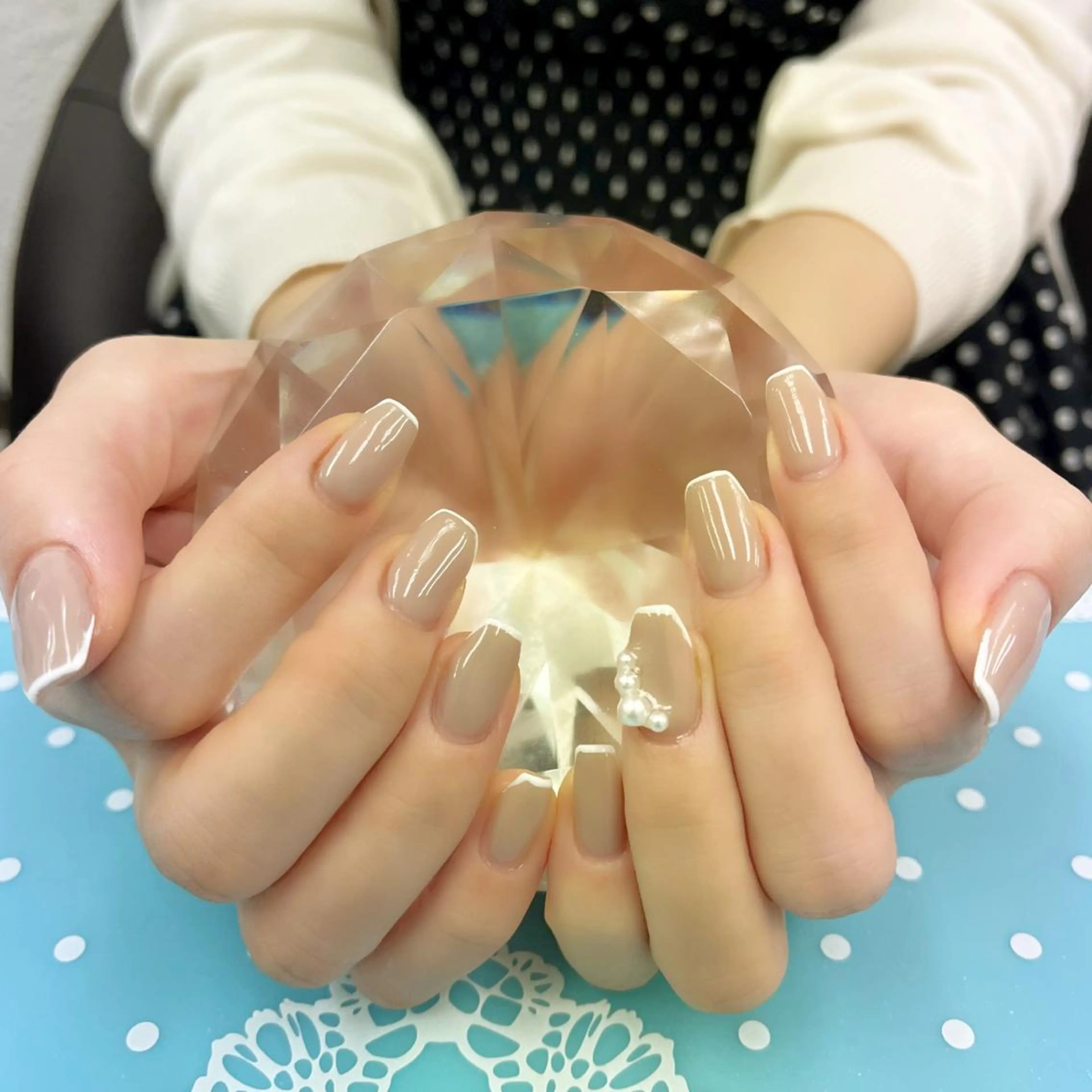 ネイル フレンチネイル ガーリー ブルーデイジー栄本店所属・BlueDaisy 栄本店のネイルデザイン