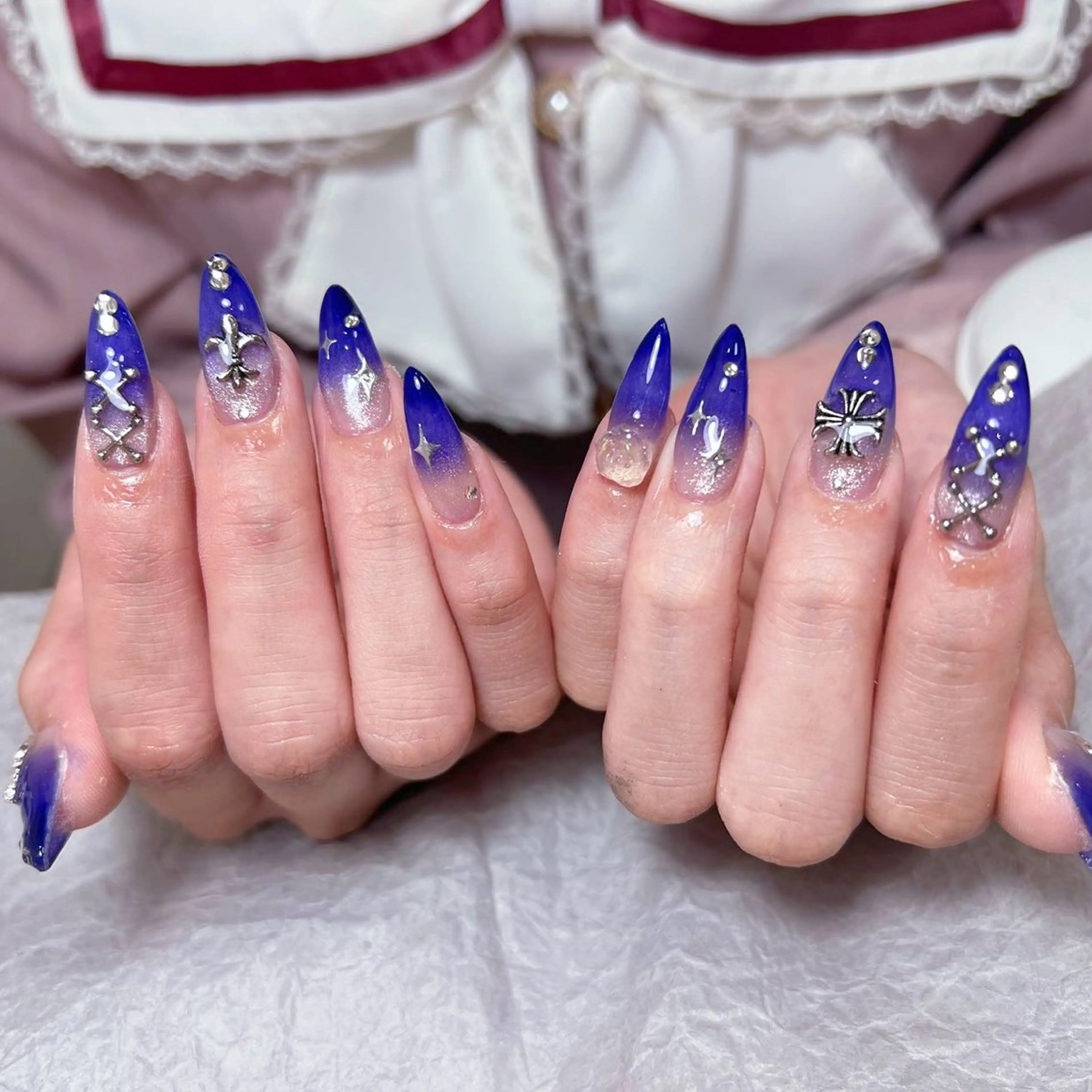 ネイル アートネイル オーロラネイル ガーリー キラキラネイル 韓国ネイル Asher-Yuki 🍁のネイルデザイン