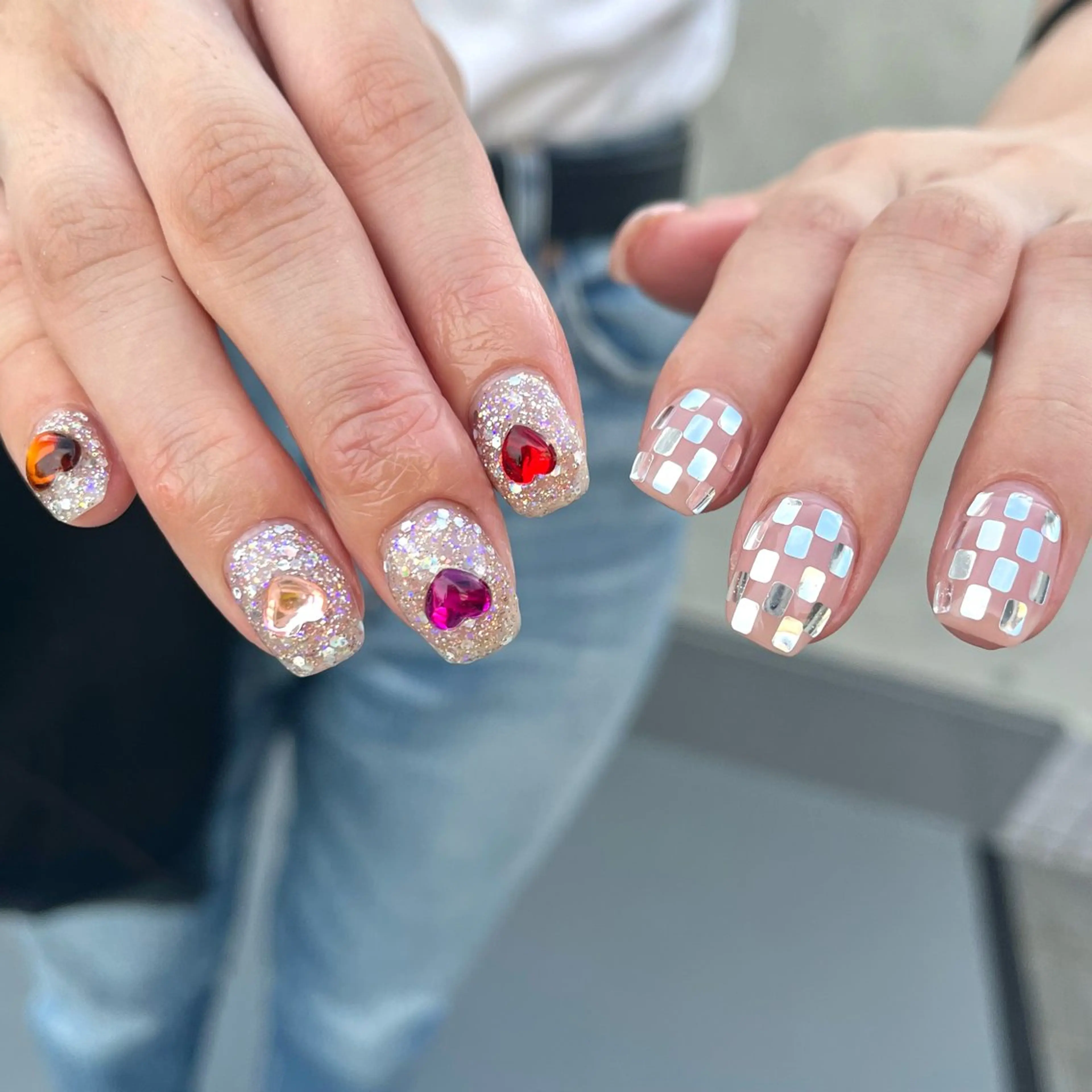 ネイル オーロラネイル 🤎Two ERI🤎のネイルデザイン