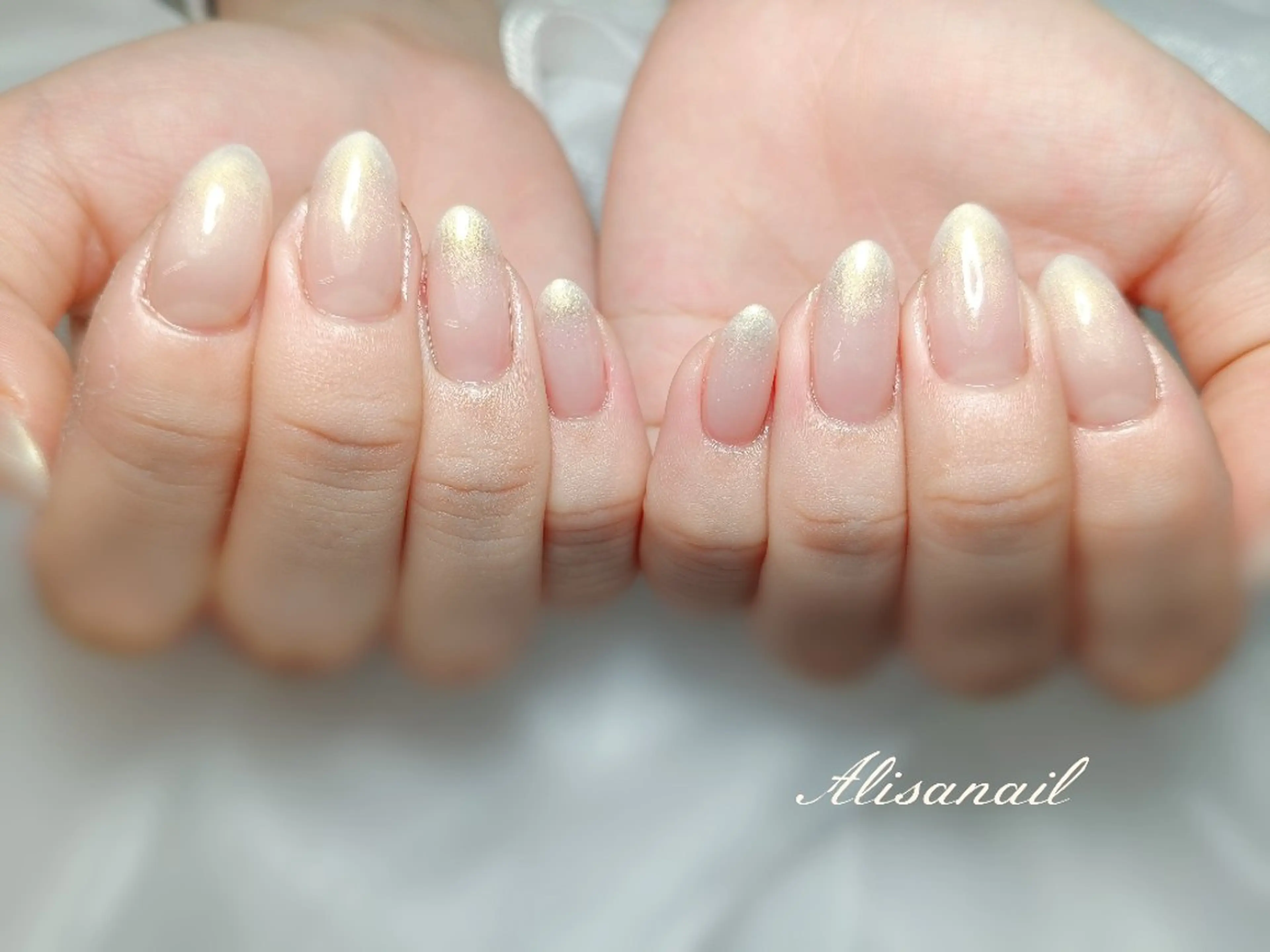 ネイル グラデーション ラメ(グリッター) ラメグラデーション ハンドネイル エ ンのネイルデザイン