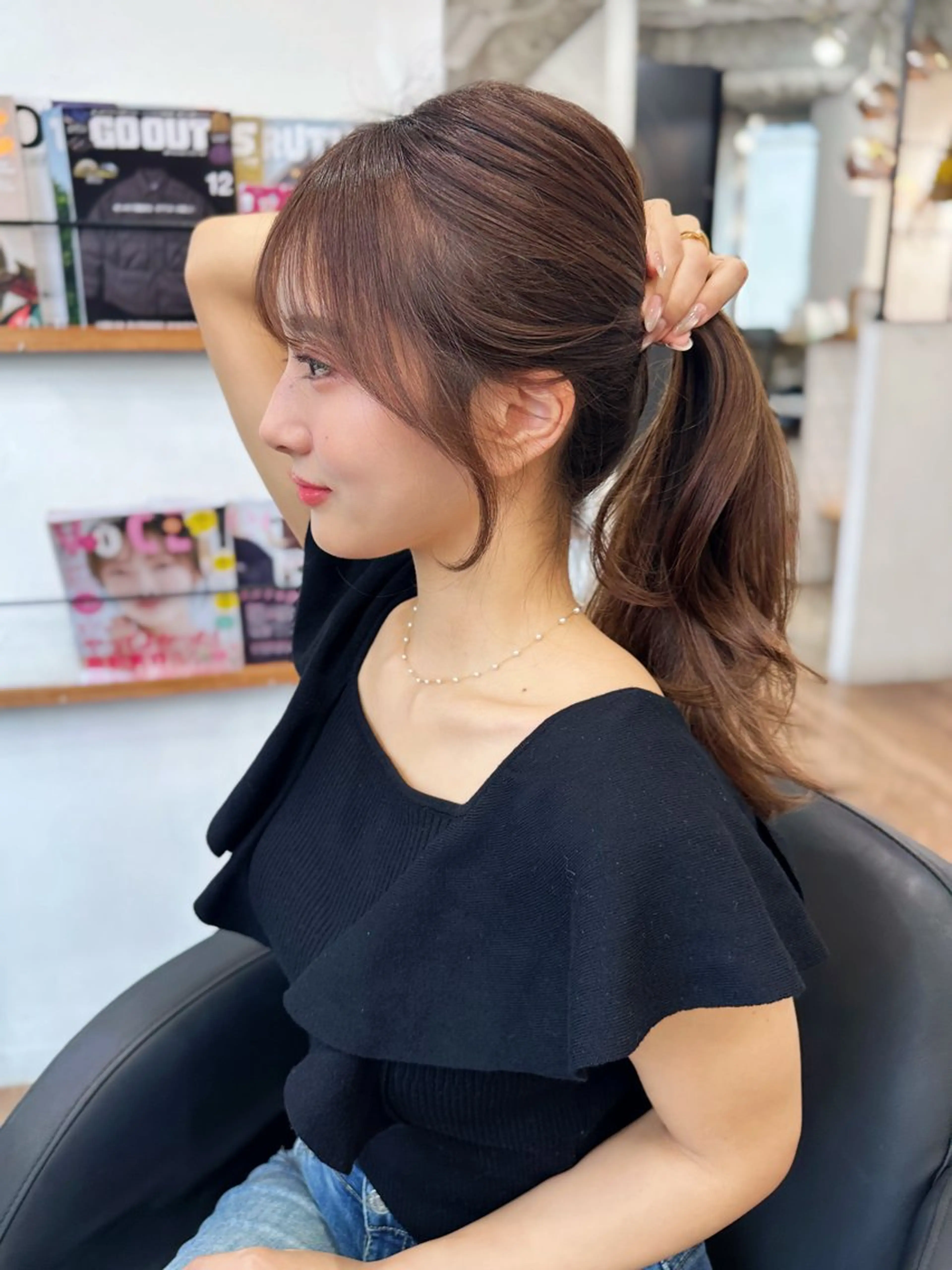 ロング おくれ毛 サイドバング レイヤー/顔周り 田山　穂波のヘアスタイル