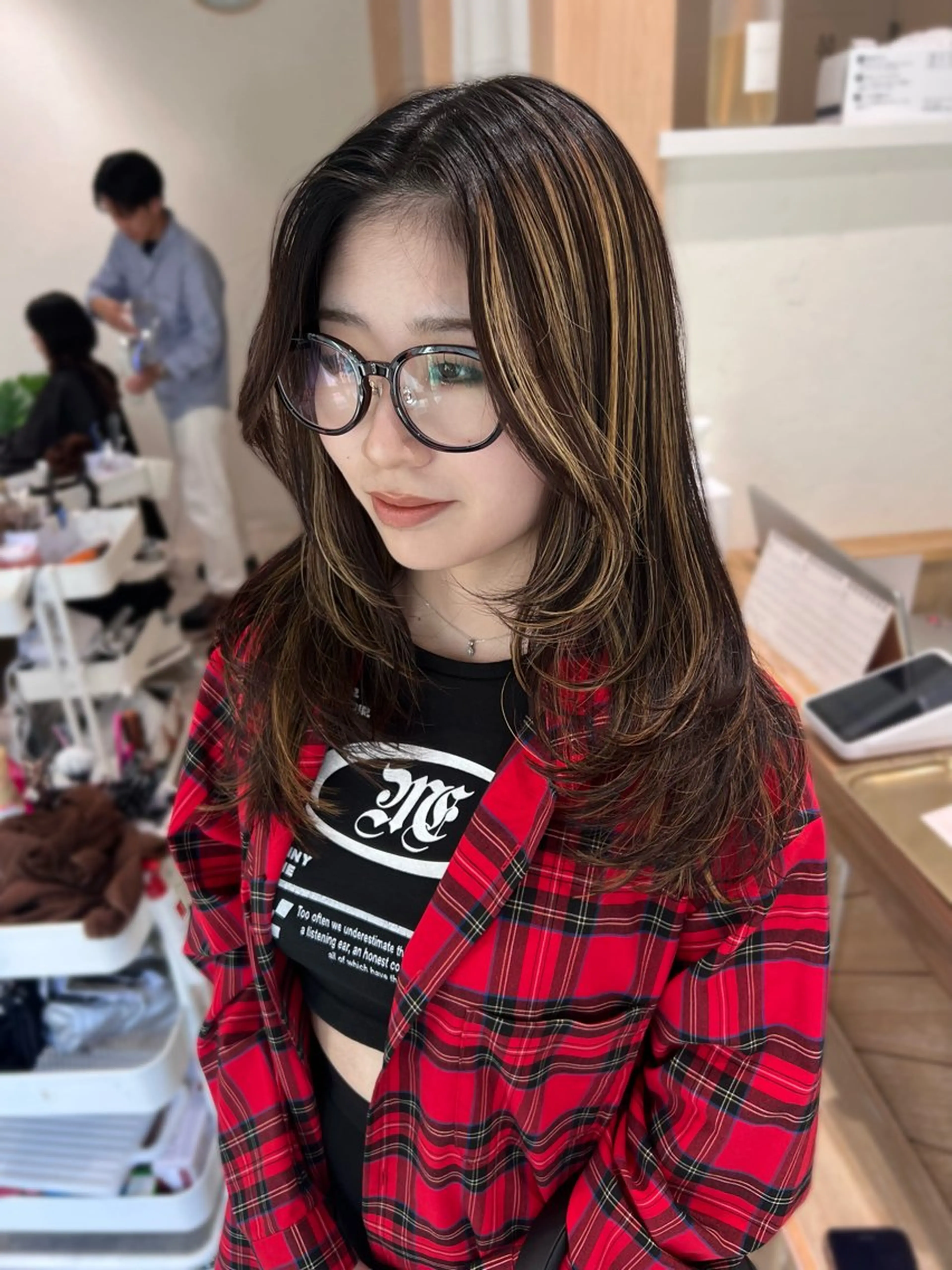 セミロング レイヤーカット Day .1のヘアスタイル