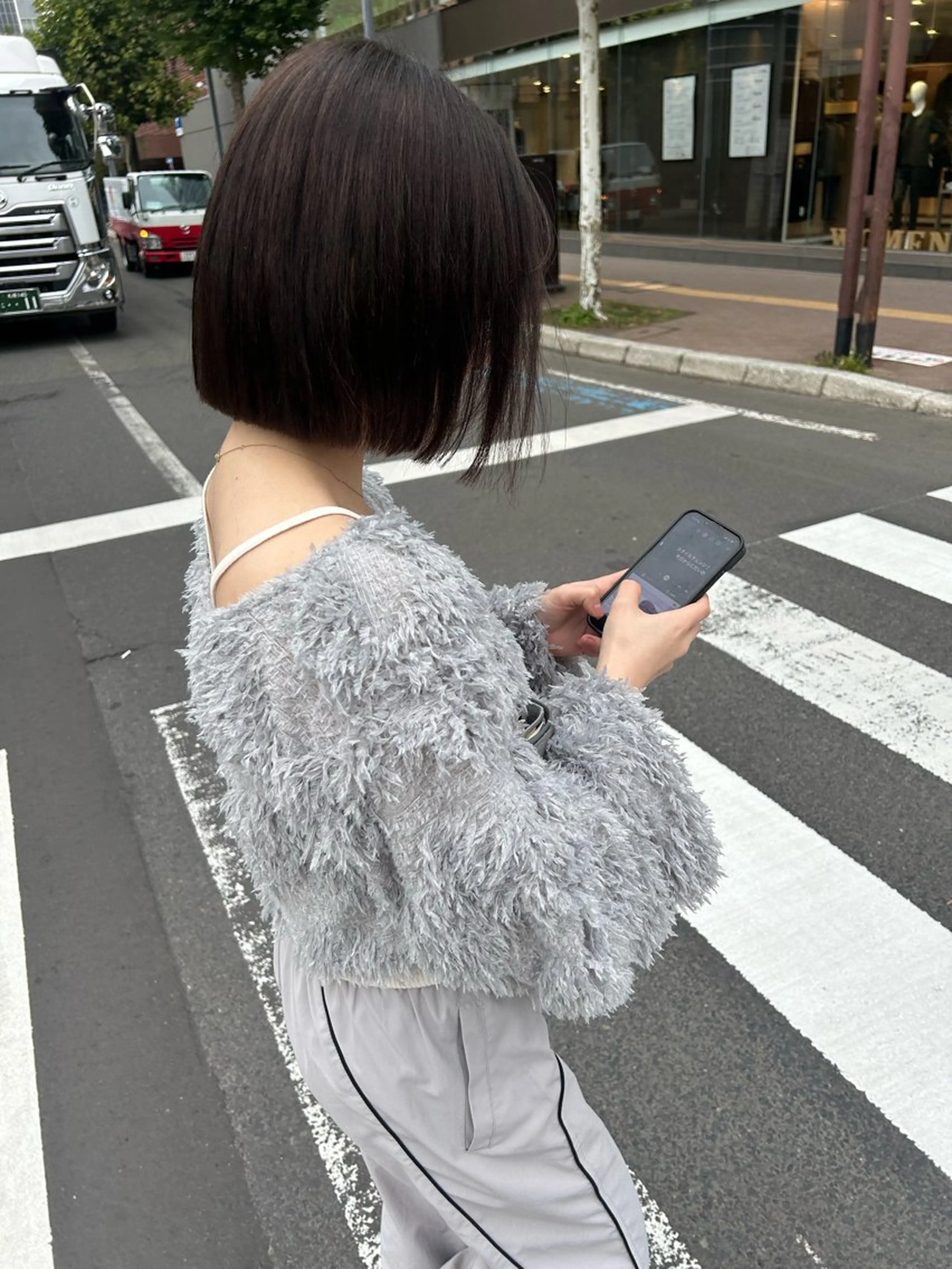 ミディアム ボブ 韓国風ヘア ayaka ／lico札幌駅前店のヘアスタイル