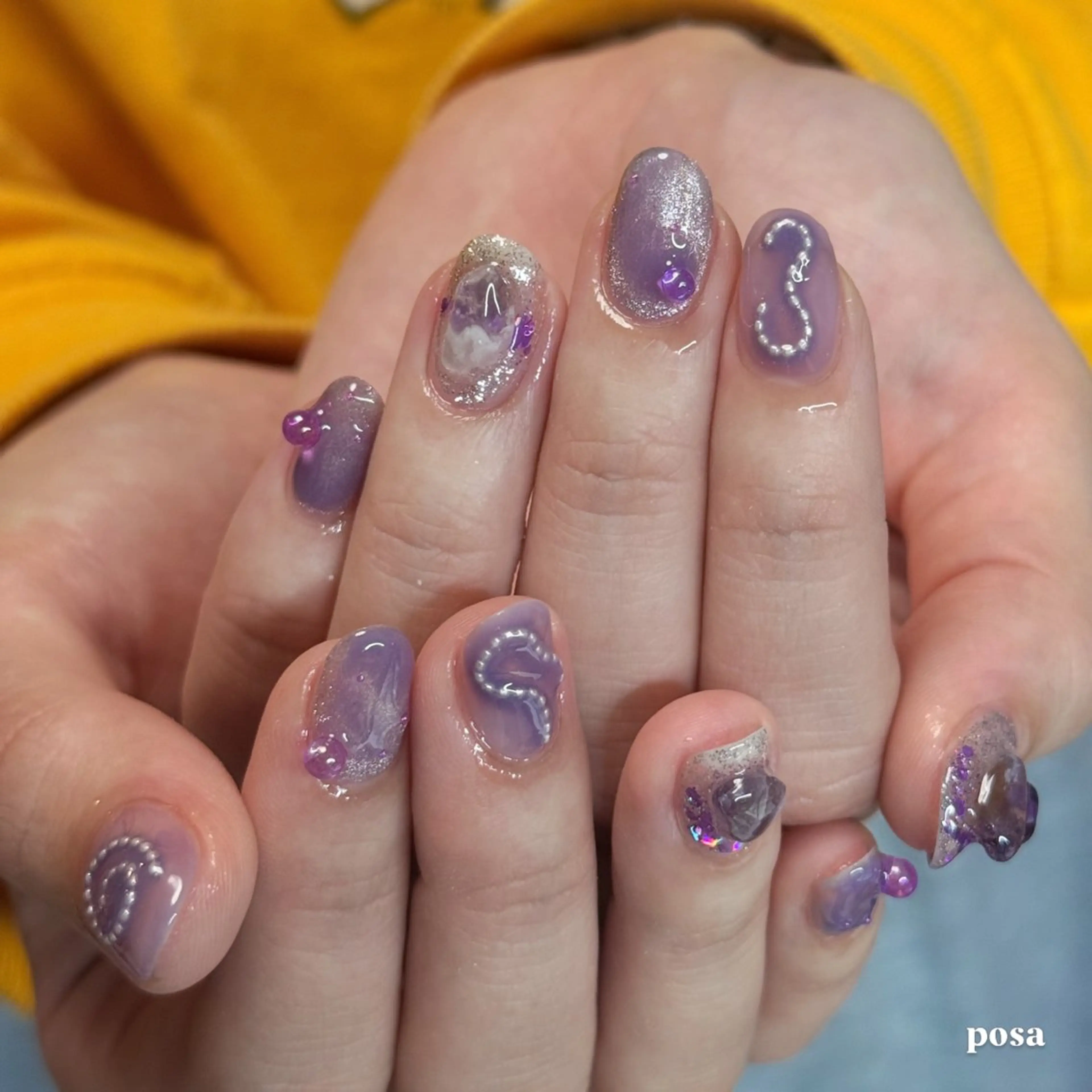 ネイル シンプルネイル ハンドネイル posa nail モエミのネイルデザイン