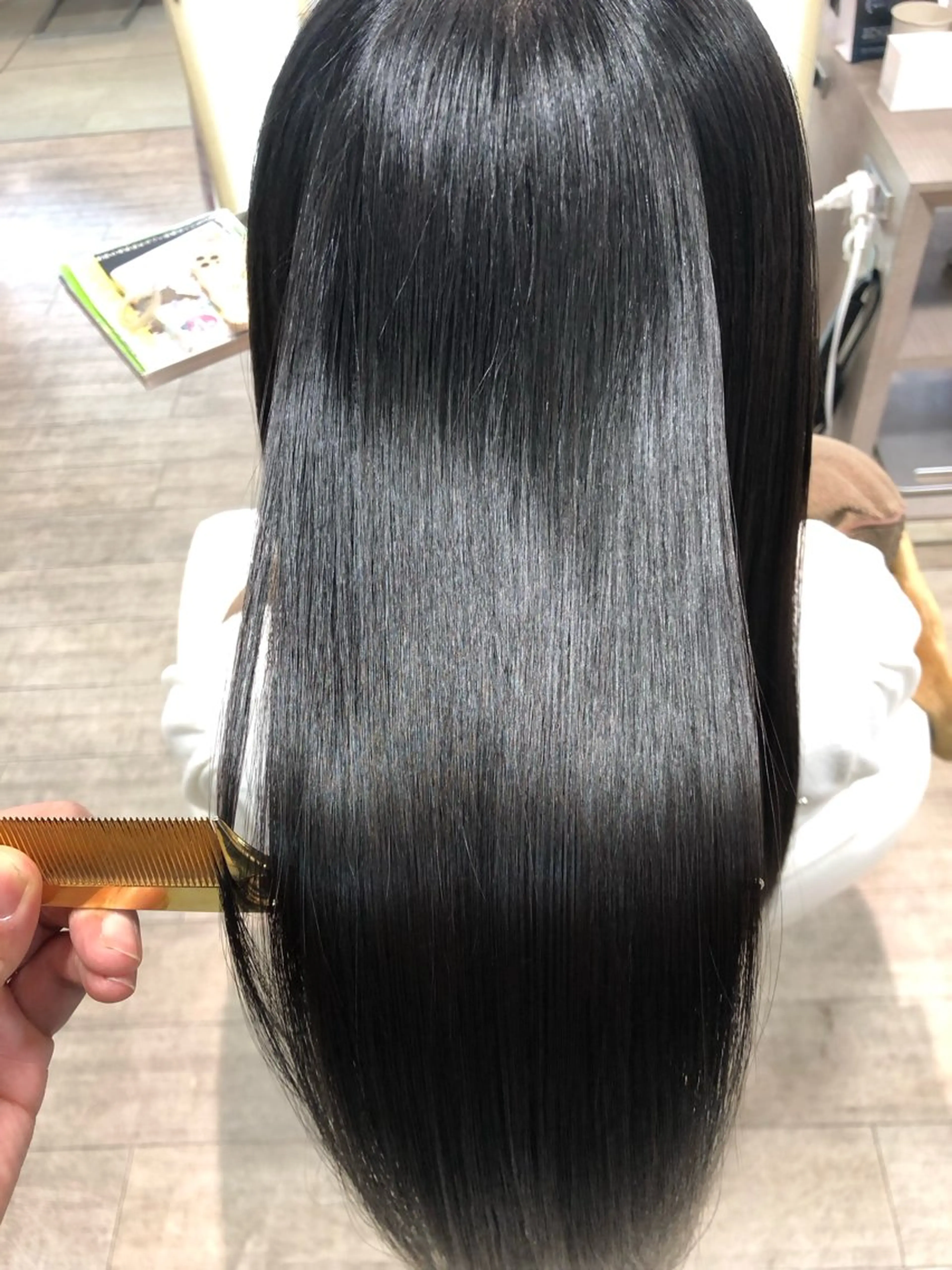 ロング くせ毛 縮毛矯正 縮毛矯正 門田 恭弥のヘアスタイル