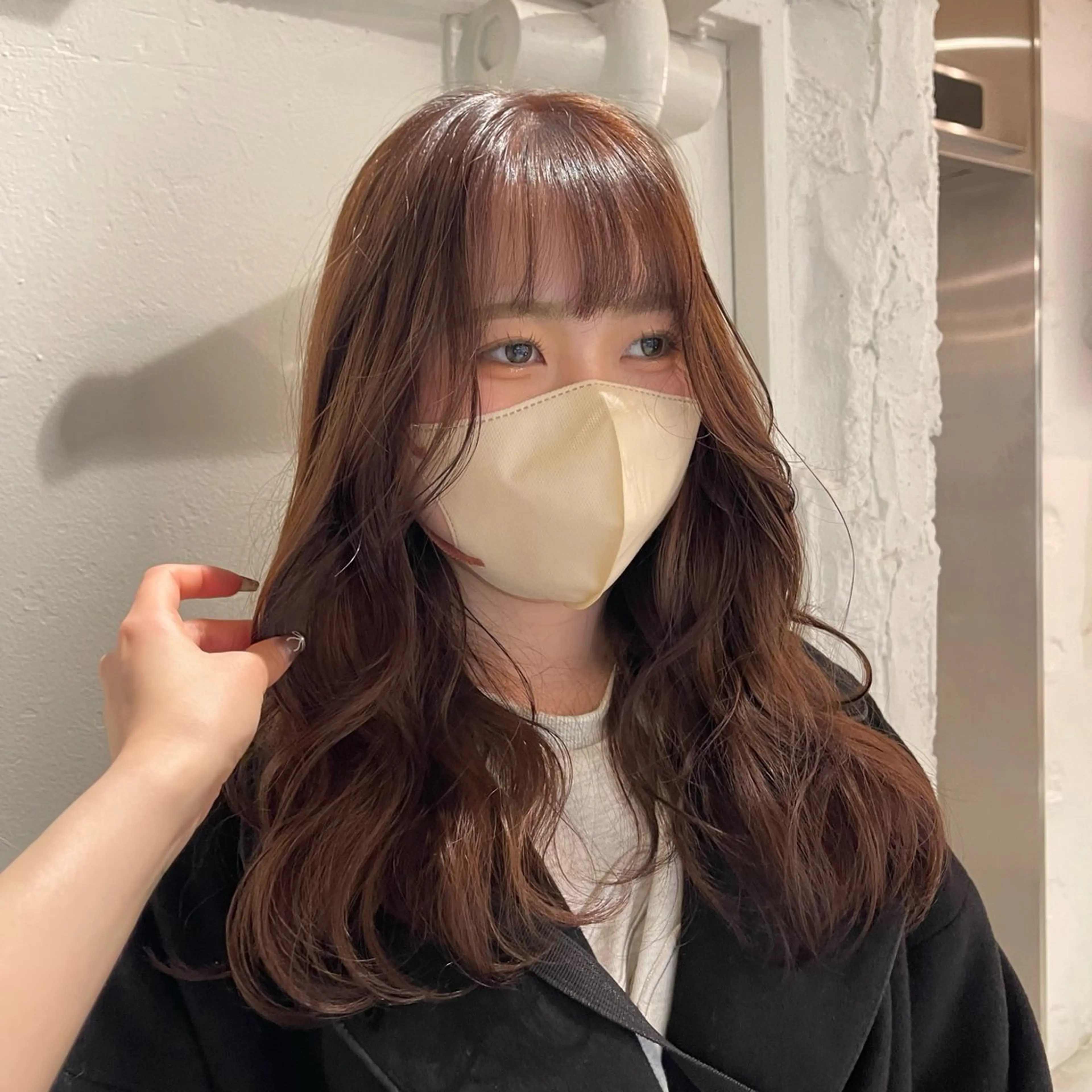 ロング カラー 透明感カラー ヘアカラー トリートメント nameless miichiのヘアスタイル