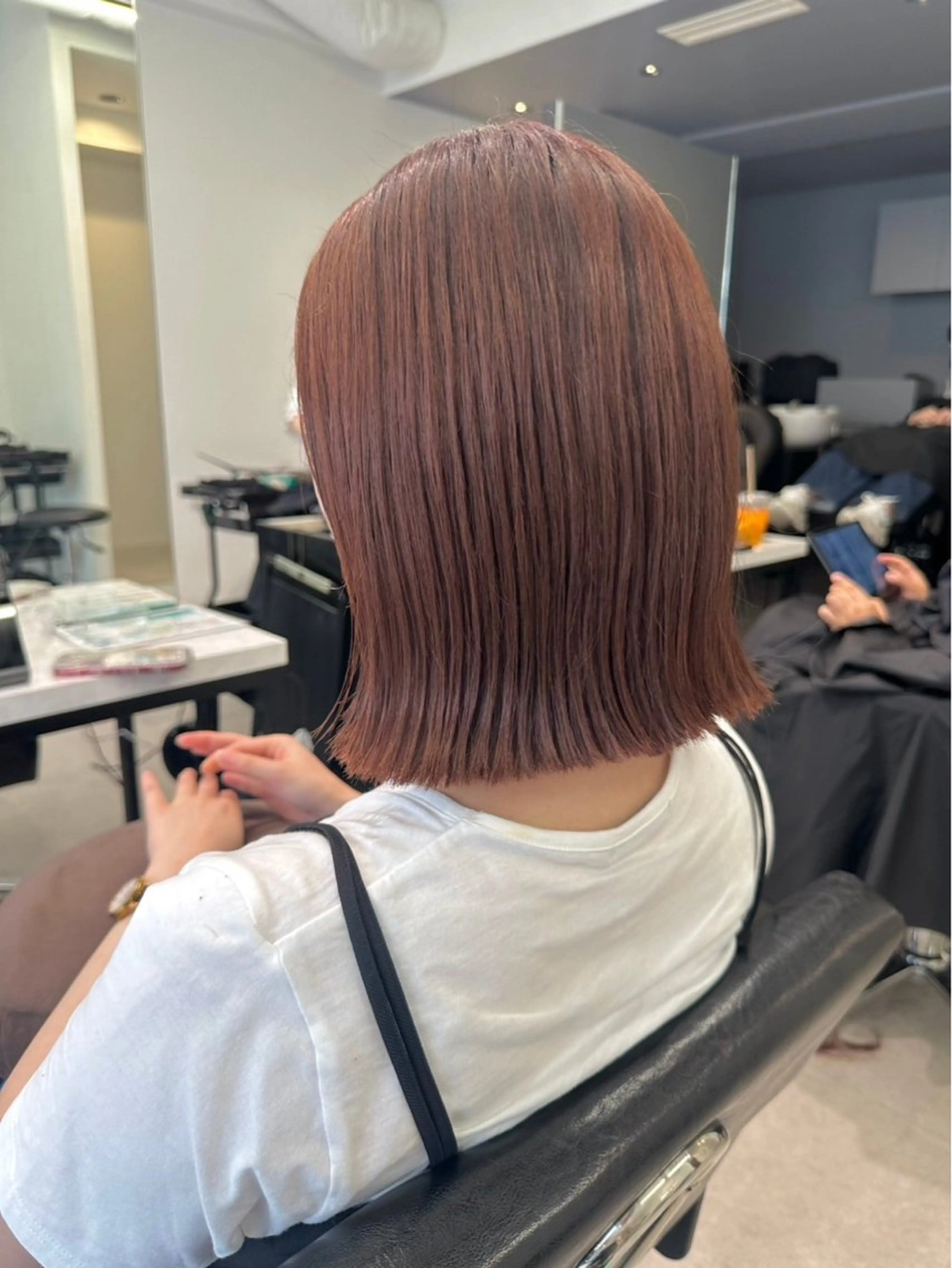 ミディアム カラー kei/透明感カラー /縮毛矯正/メンズのヘアスタイル