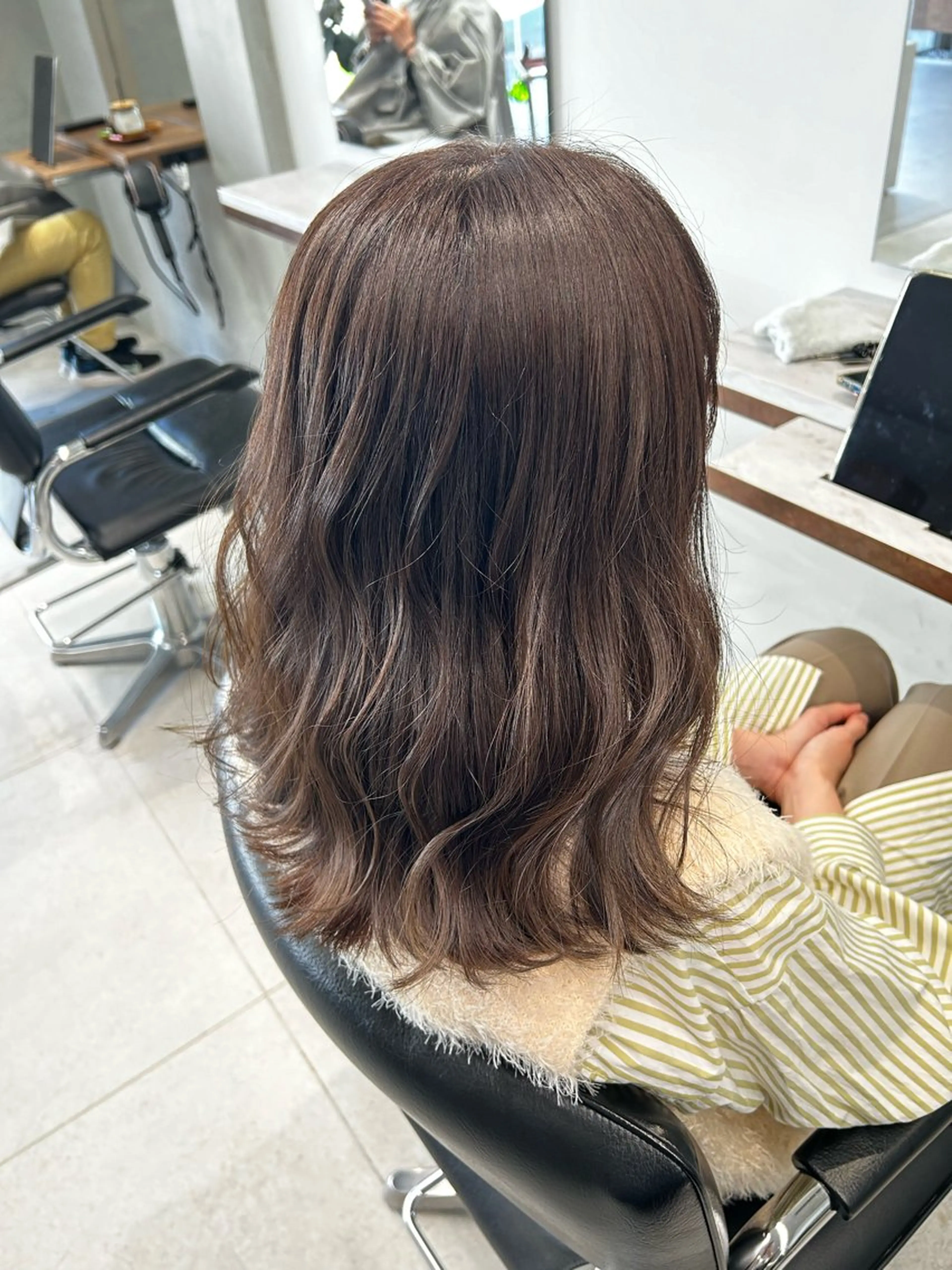 ミディアム カラー カット ヘアカラー 🤍🐰韓国ヘア/ レイヤー🤍菅原麻里のヘアスタイル