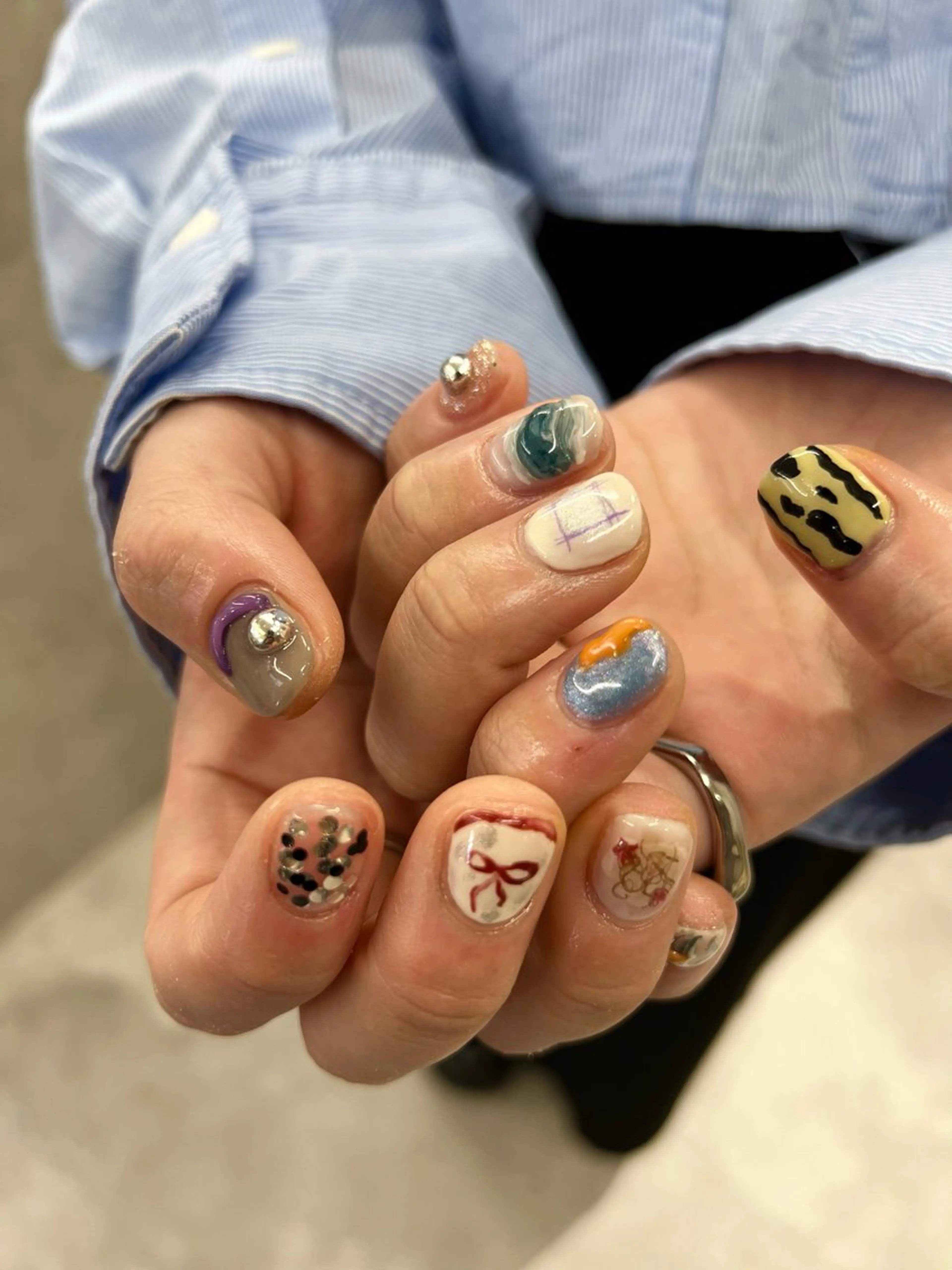 ネイル ジェルネイル 韓国ネイル ニュアンスネイル パラジェル シンプルネイル Bana_ Nailのネイルデザイン