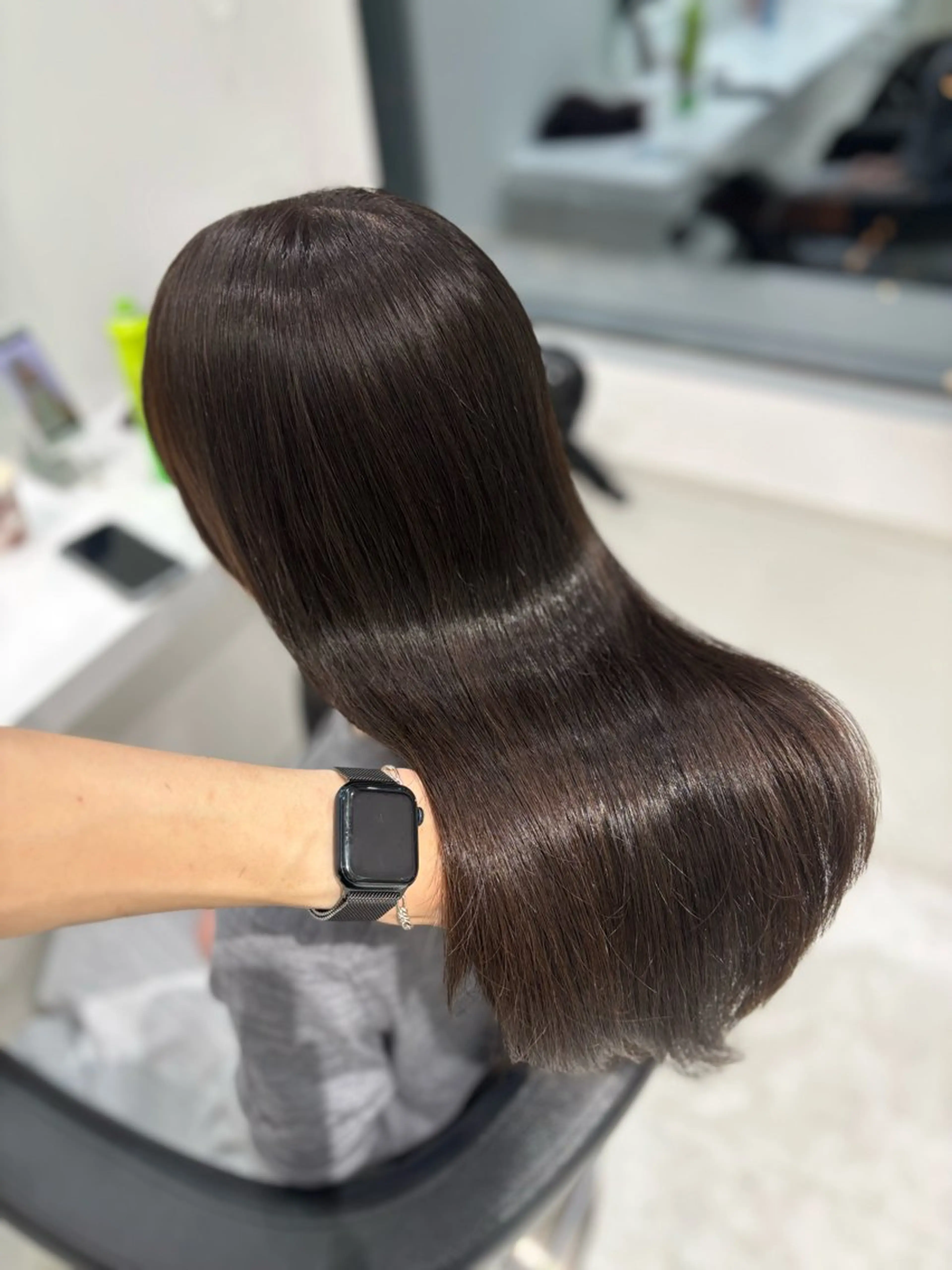 ロング カラー ヘアカラー トリートメント ヘッドスパ ヘアセット 流行りの透明感カラー ×縮毛矯正🤍ユウのヘアスタイル