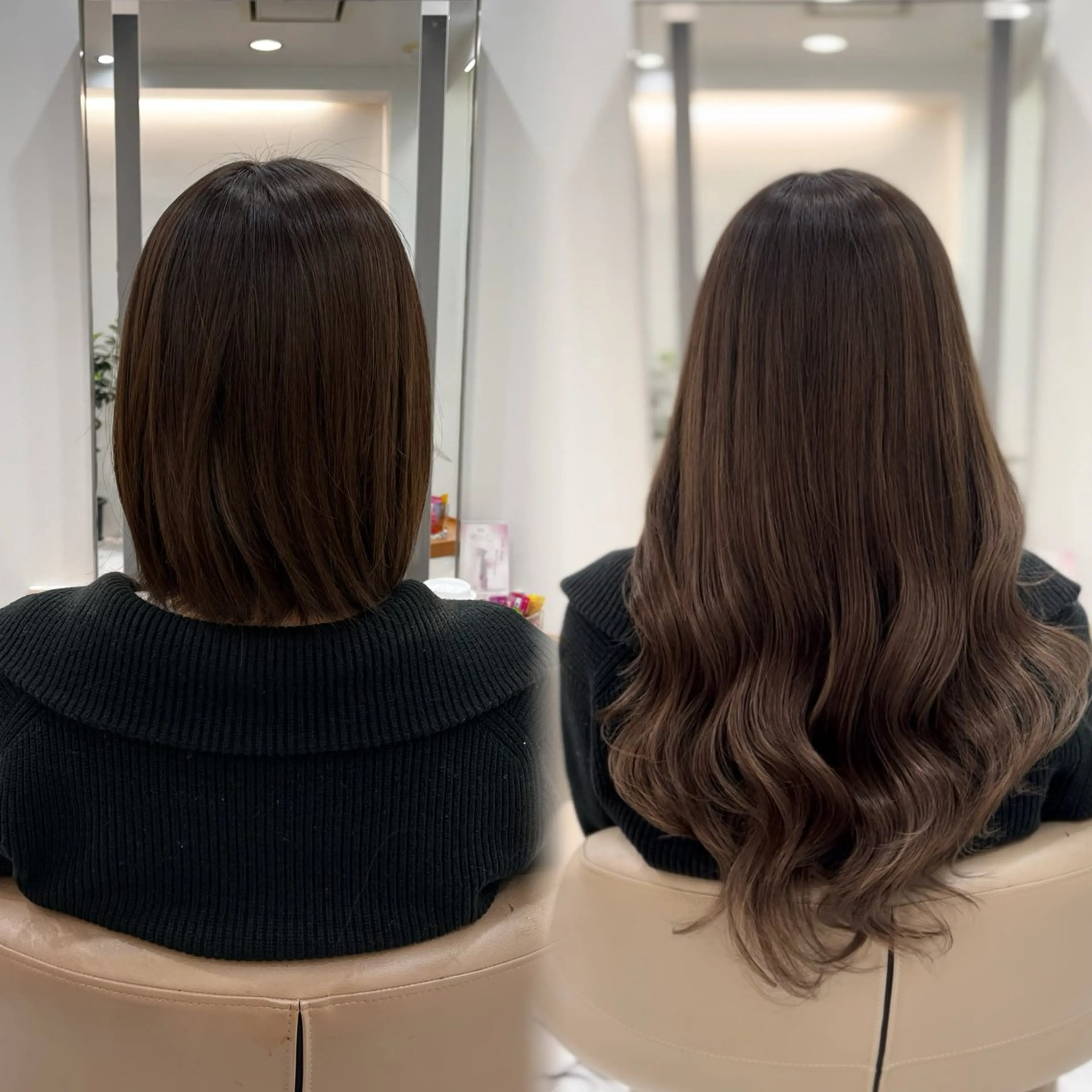 ロング シールエクステ エクステ ロング カット ヘアカラー エクステ エクステ初心者歓迎 💎馴染みNo.1のヘアスタイル