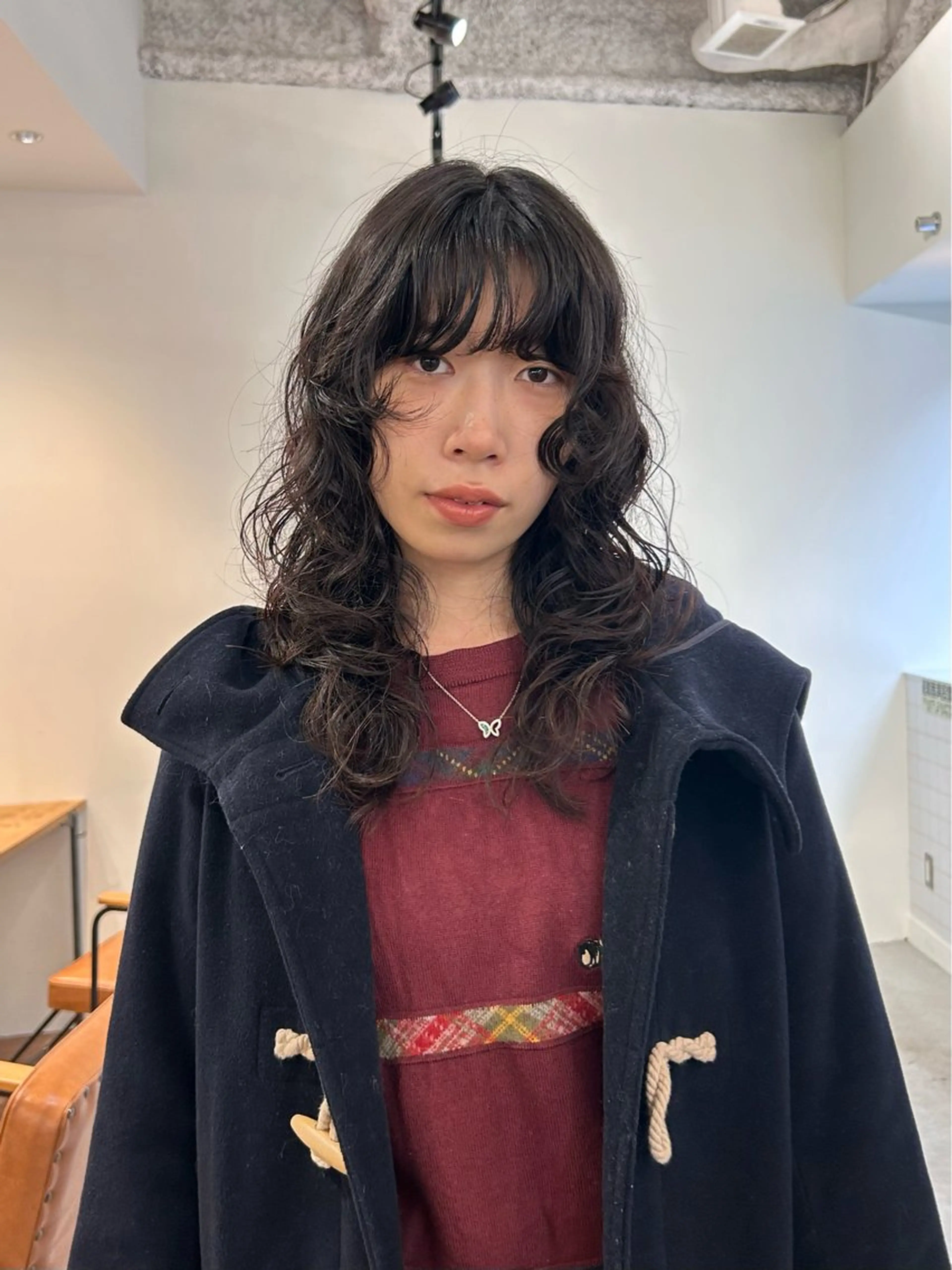 ロング カット パーマ みうら ありさのヘアスタイル